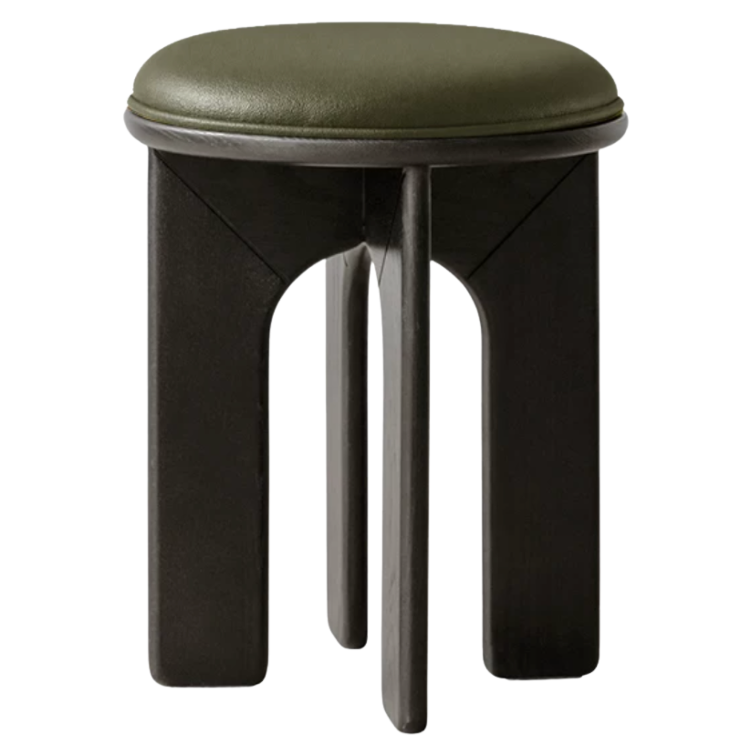 Black Walnut, Oak, Beech Solid Wood, Solid RubberWood French Retro Round Stool