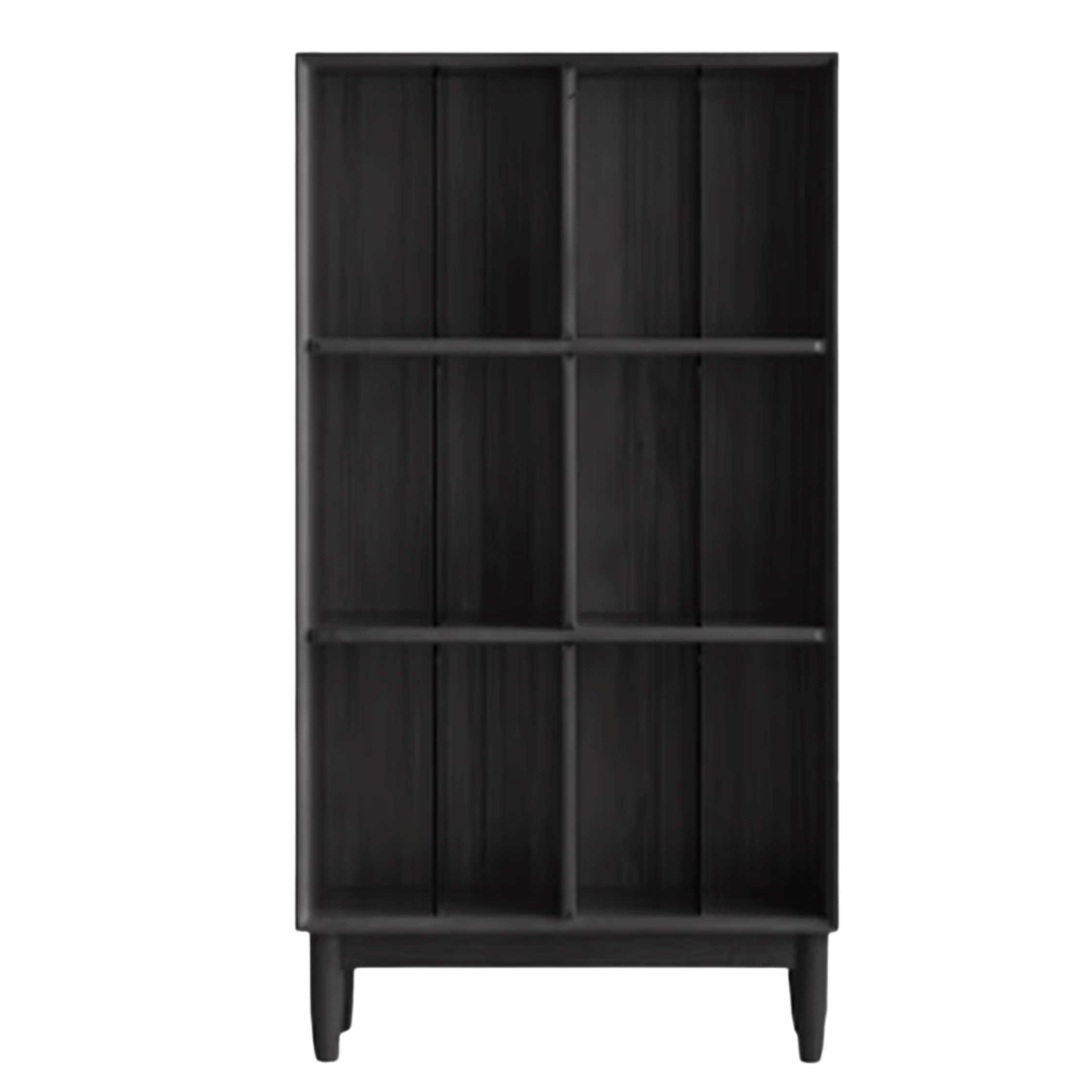 Oak, Ash Solid Wood Black Modern Bookcase