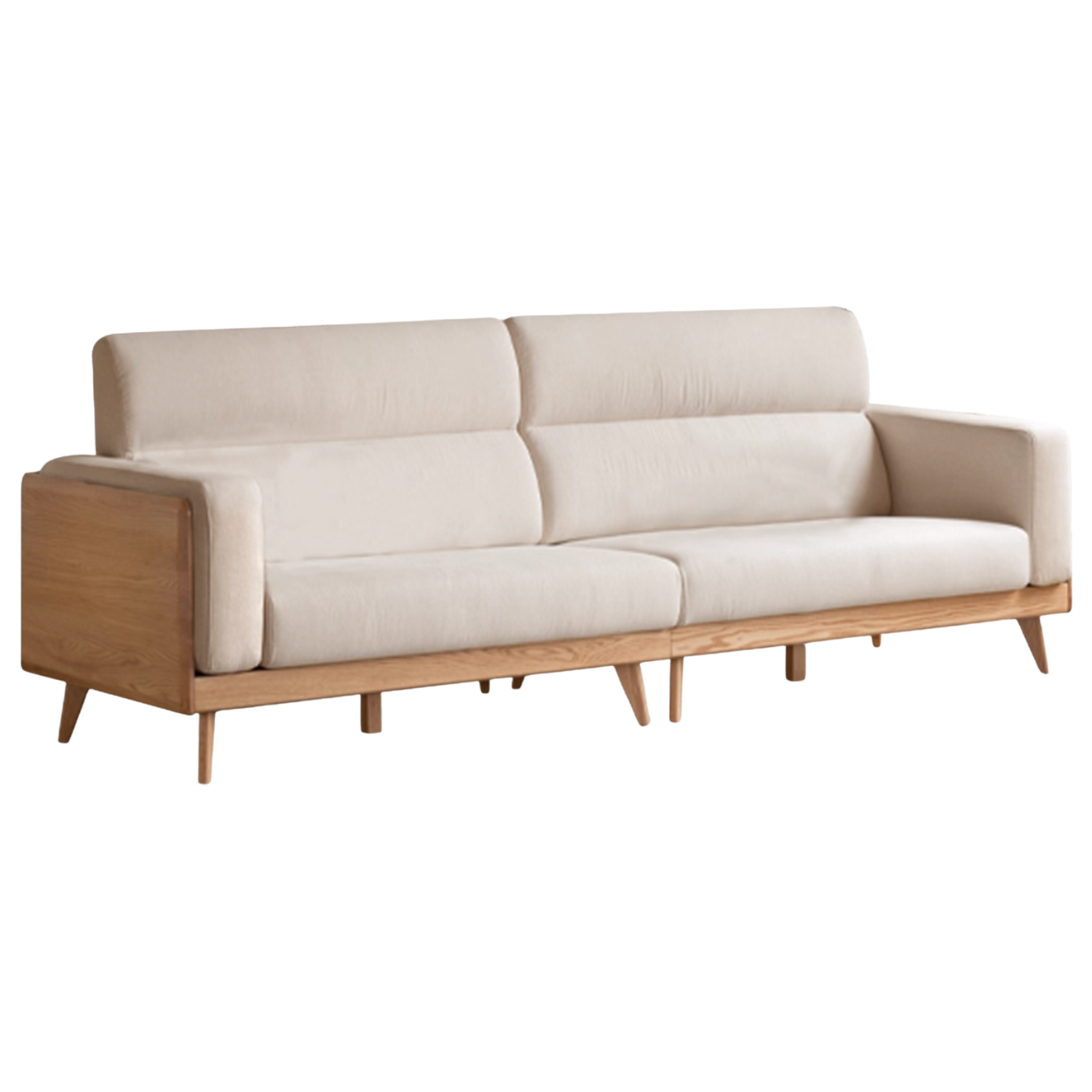 Black Walnut, Oak, Ash Solid Wood fabric sofa high back