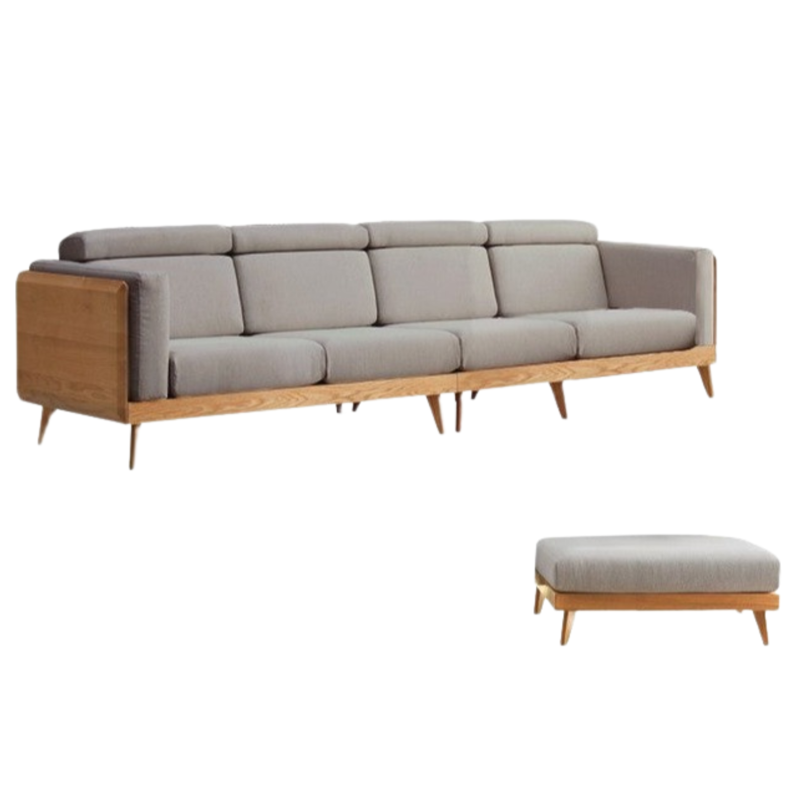 Oak solid wood modern Fabric sofa