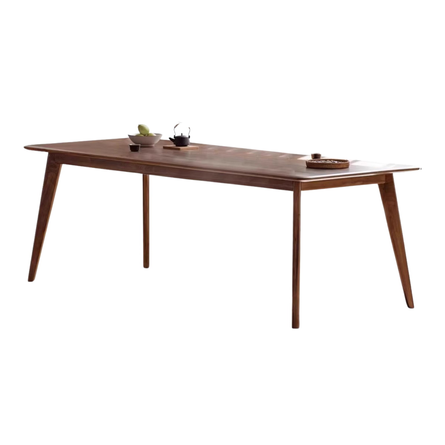 Black walnut solid wood North American dining table,