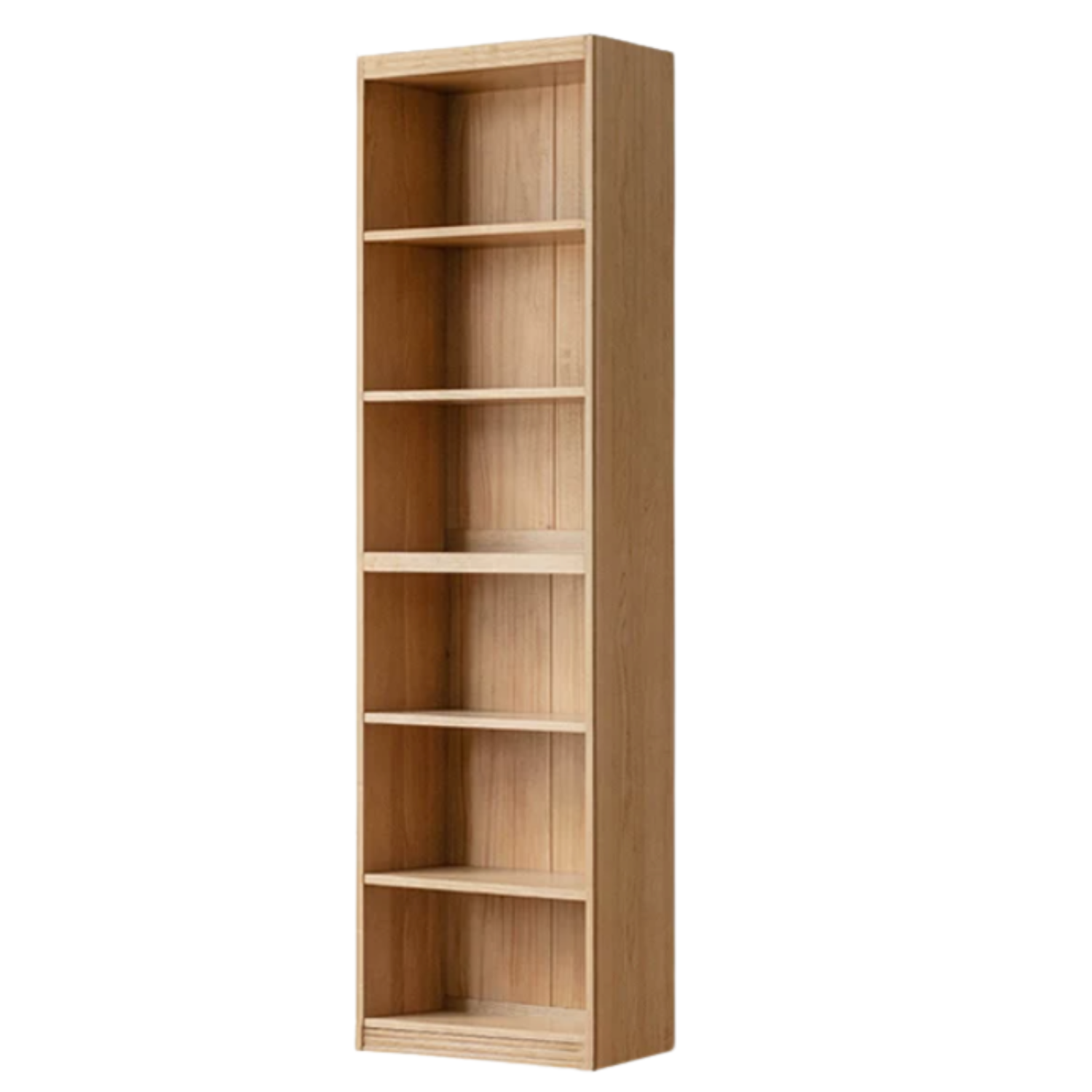 Ash Solid Wood Wall-Mounted Bookcase with Integrated Study Shelf