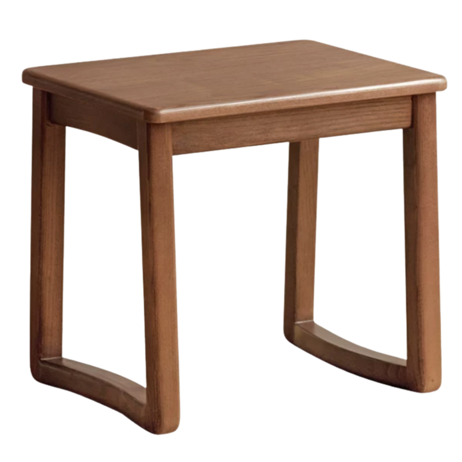 Black Walnut, Oak, Golden Pearwood, Ash Solid Wood Modern White Wax Wood Square Stool