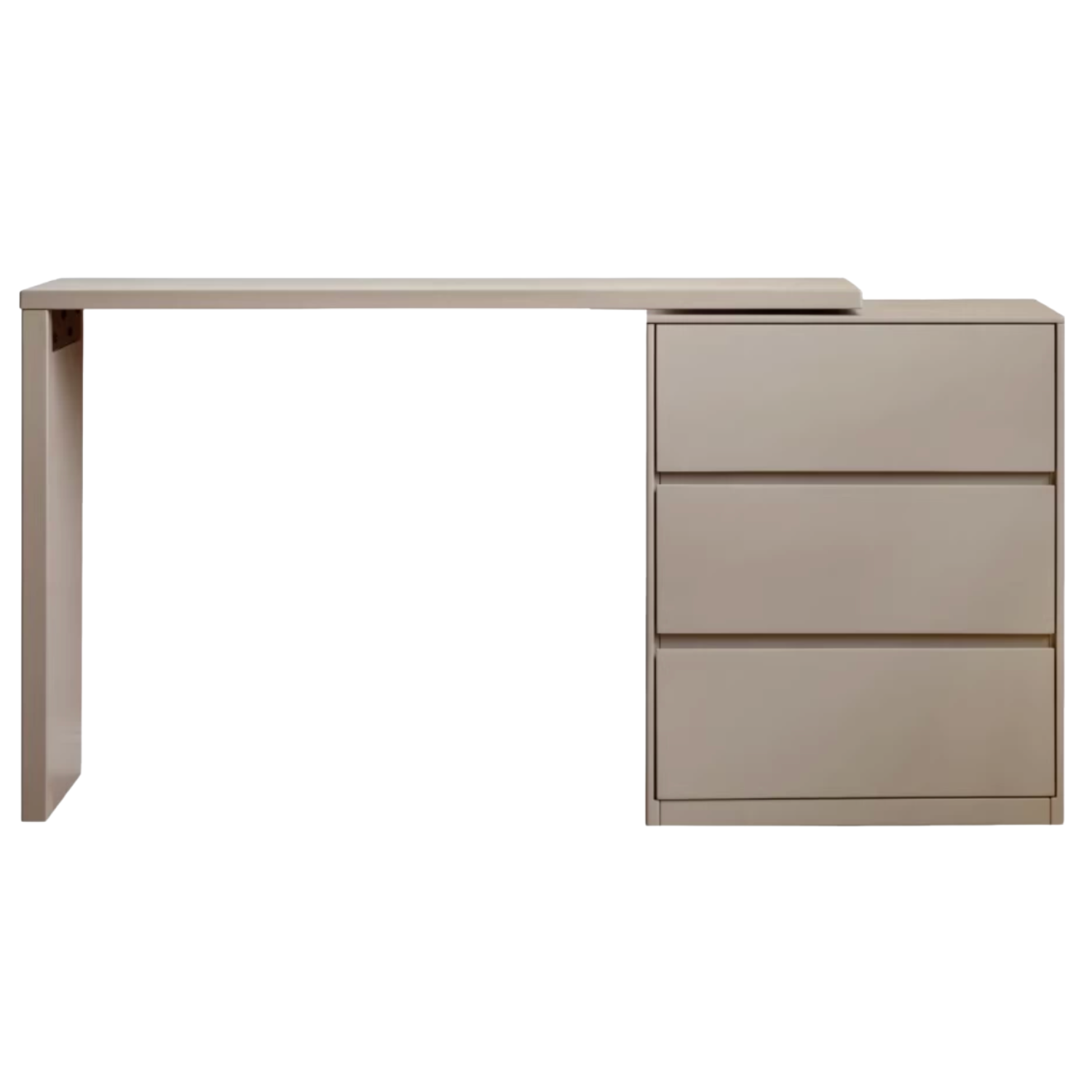 Poplar, Oak Solid Wood Telescopic Vanity Table Three Drawers.