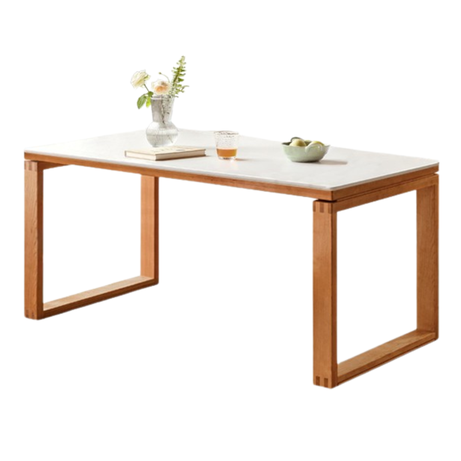 Cherry Wood Solid Wood Rock Table Modern Dining Table