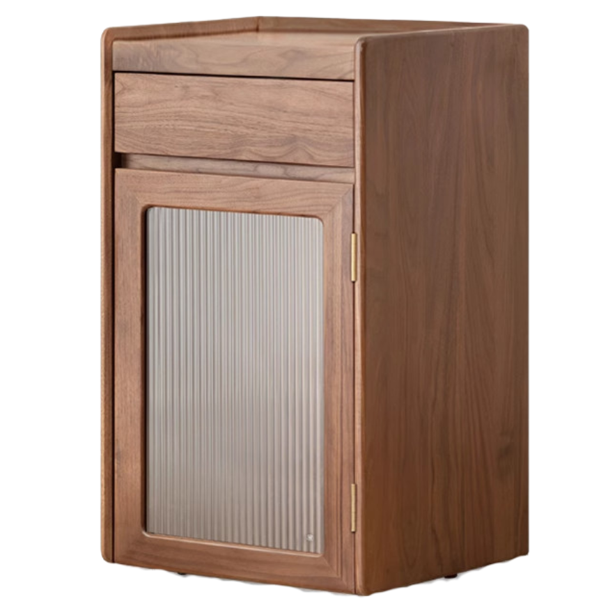 Oak, Black Walnut Solid Wood Tea Cabinet Kettle Integrated