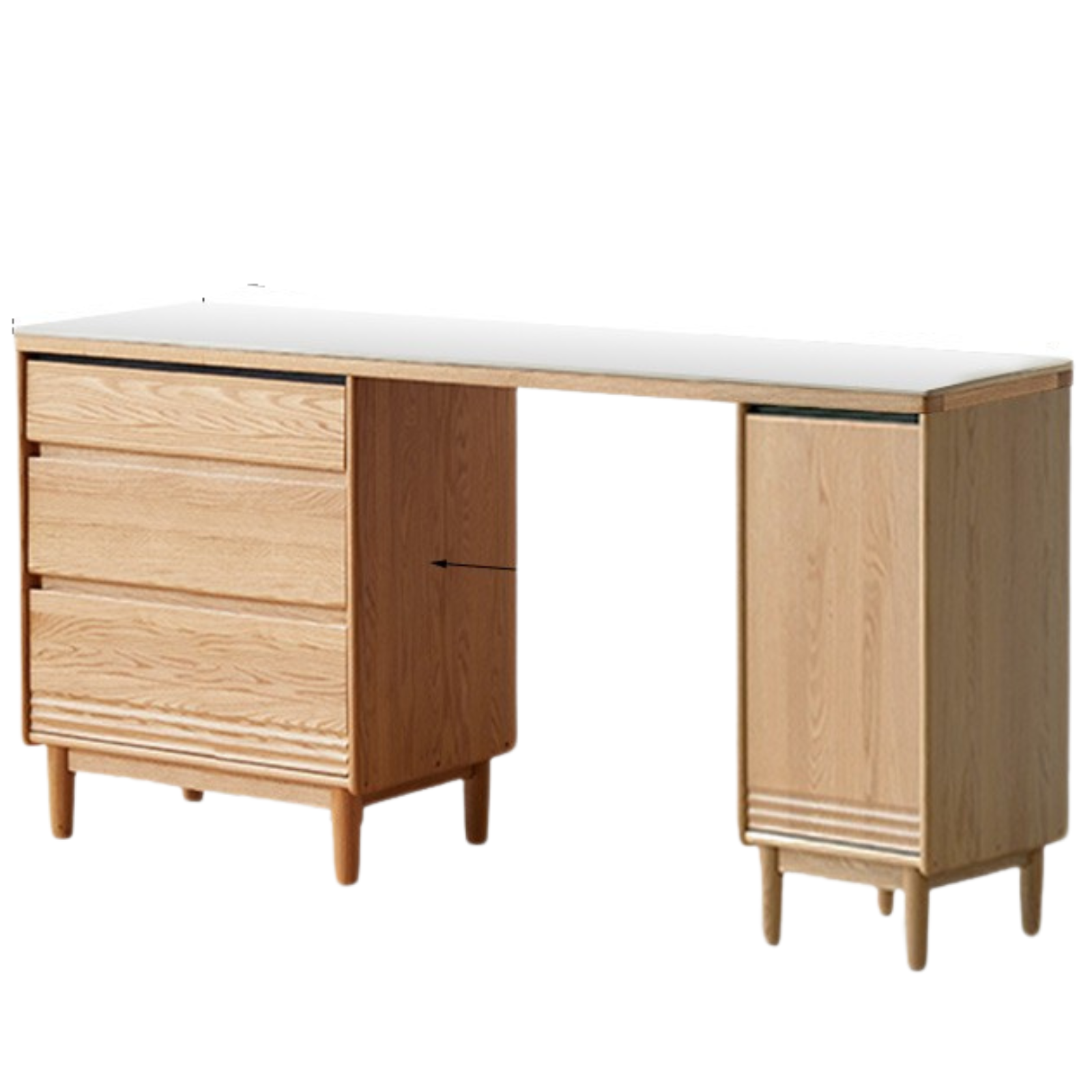 Oak, Ash Solid Wood Modern Rock Board Sideboard