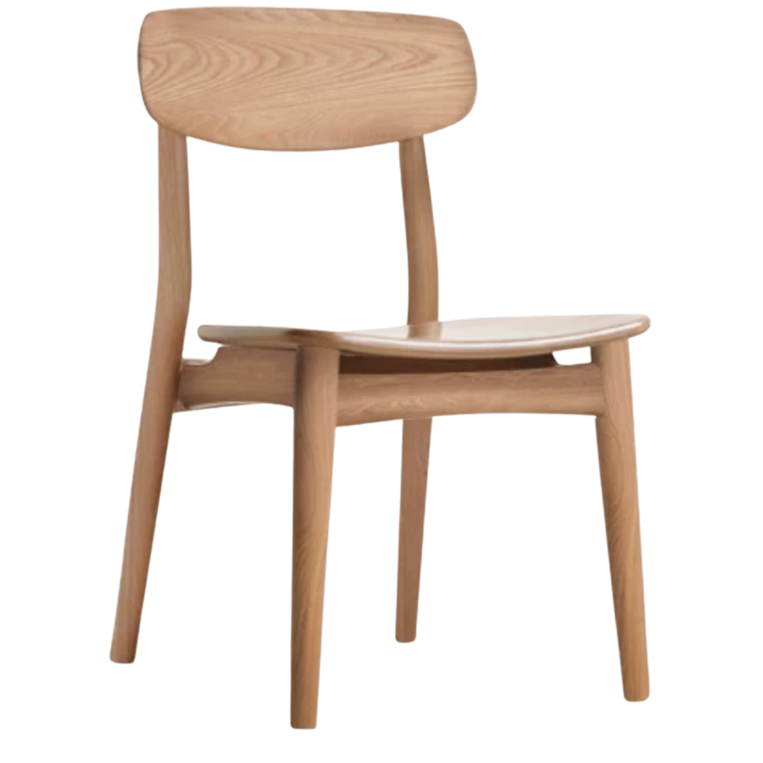 Ash Solid Wood Modern Dining Backrest Chair 4pcs