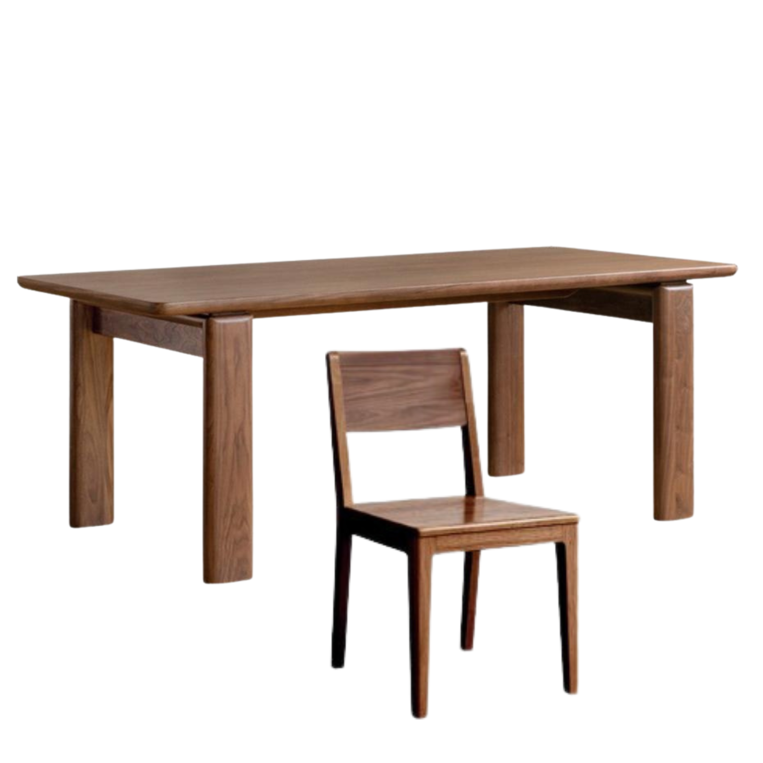 Black Walnut Solid Wood Modern Dining Table