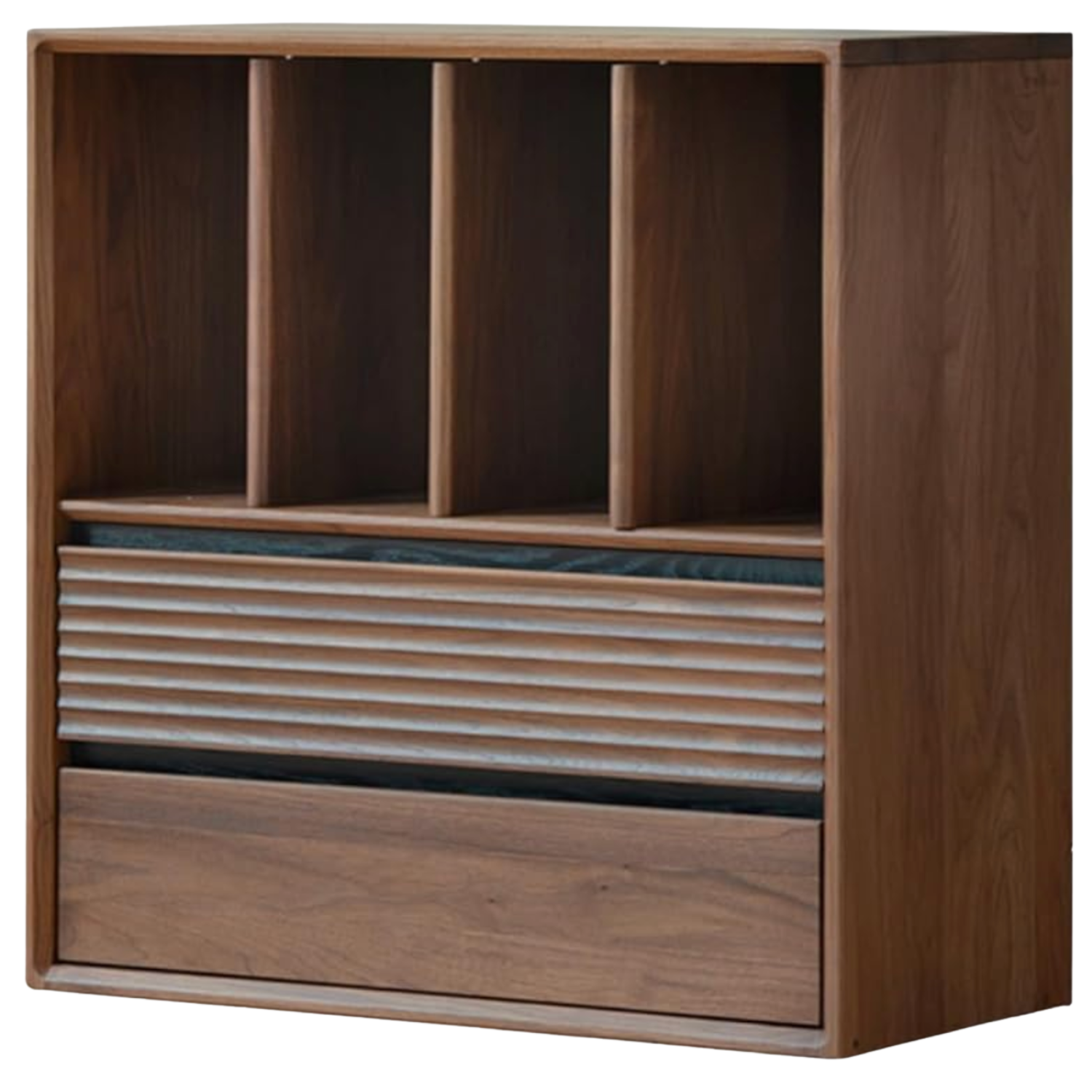 Oak Solid Wood Light Luxury Style Module Bookcase