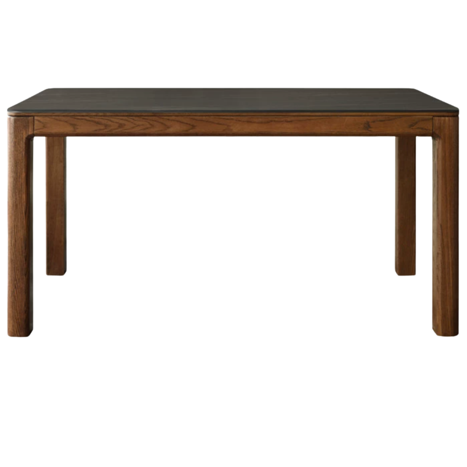 Ash Solid Wood Rock Plate Brown Dining Table