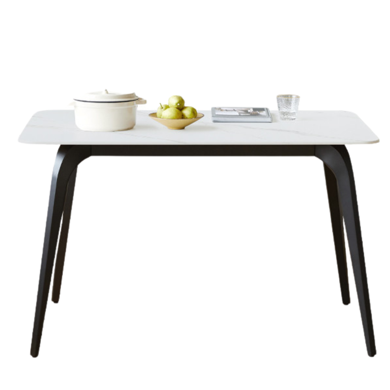 Solid wood slate dining table iron Italian style ,