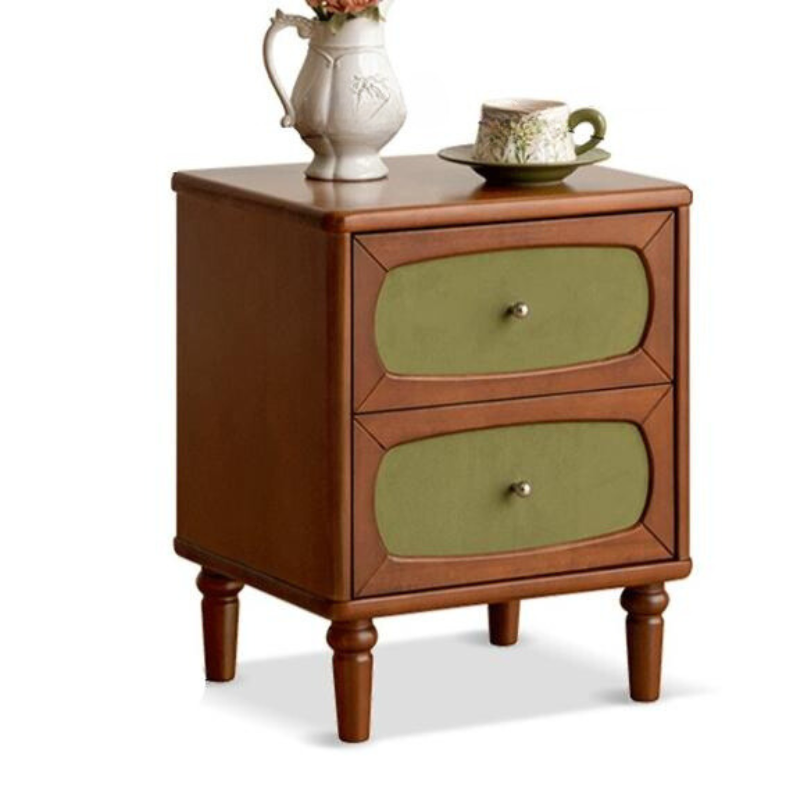 Poplar Solid Wood French Retro Style nightstand