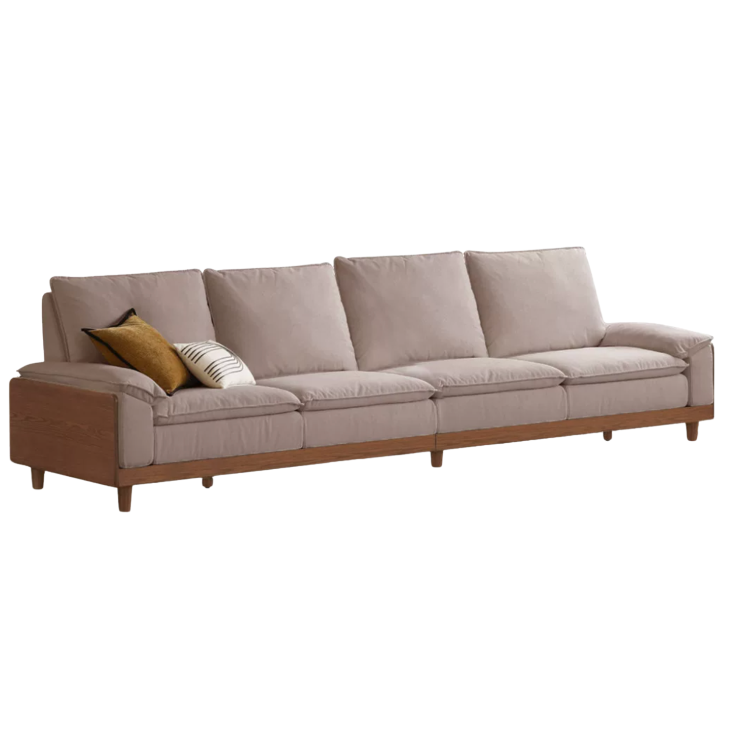 Black Walnut, Ash Solid Wood High Back Sofa