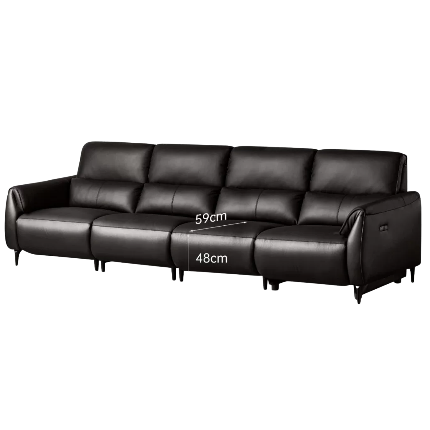 Zero-Wall Genuine Leather Electric Reclining Sofa