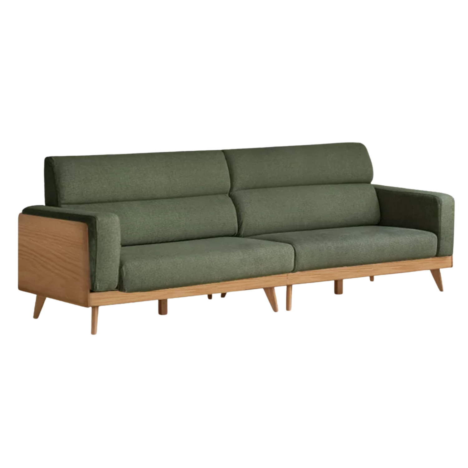 Black Walnut, Oak, Ash Solid Wood fabric sofa high back