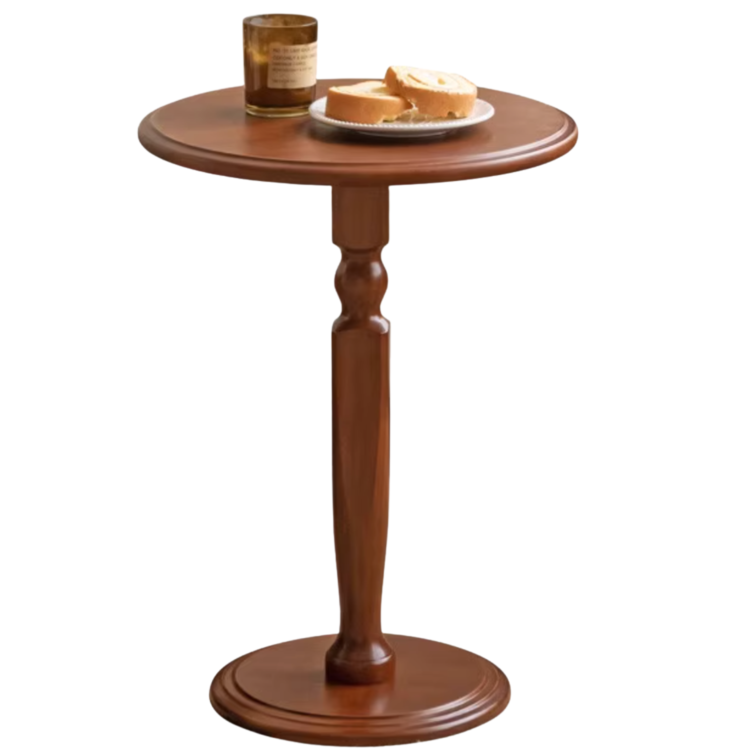 Oak Solid Wood Side Table Black Small Furniture