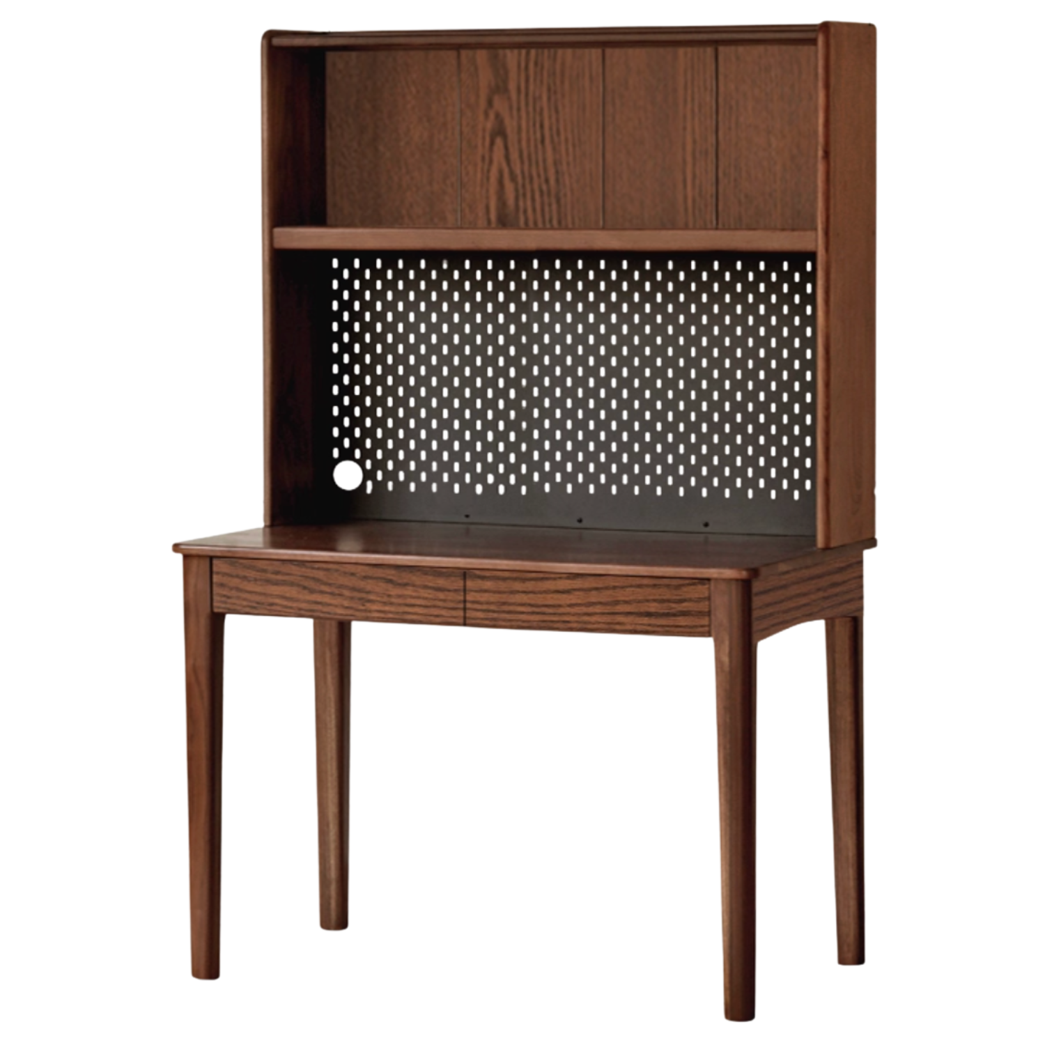Black Walnut, Oak, Ash Solid Wood Desk Bookshelf