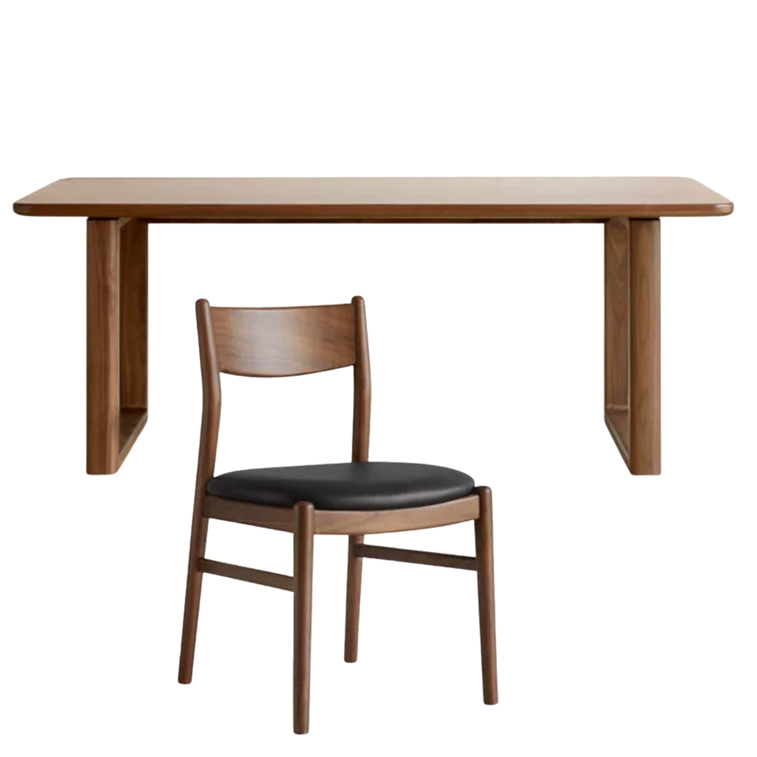 Oak, Ash, Sandalwood, Black Walnut Solid Wood Full Large Plate Dining Table