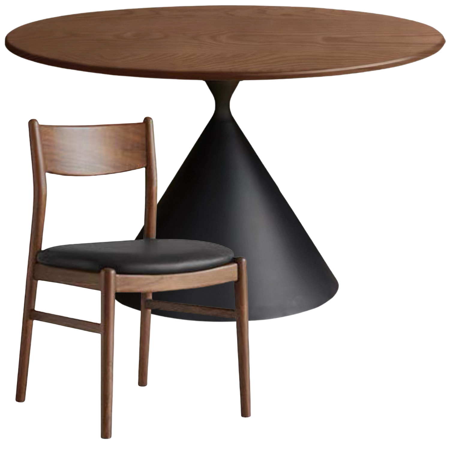 Black Walnut Solid Wood Light Luxury Style Dining Table
