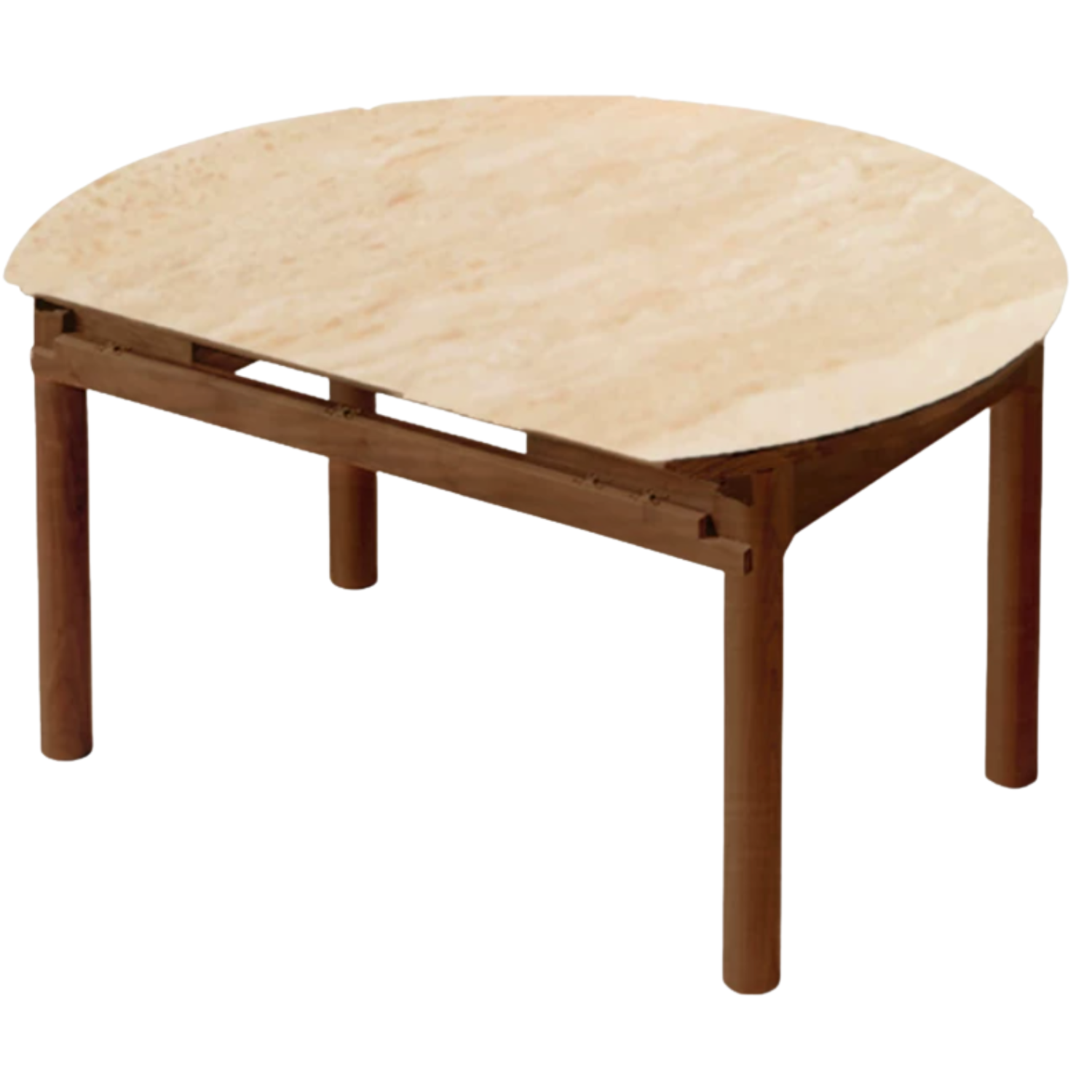 Black Walnut, Ash, Oak Solid Wood Folding Round Dining Table