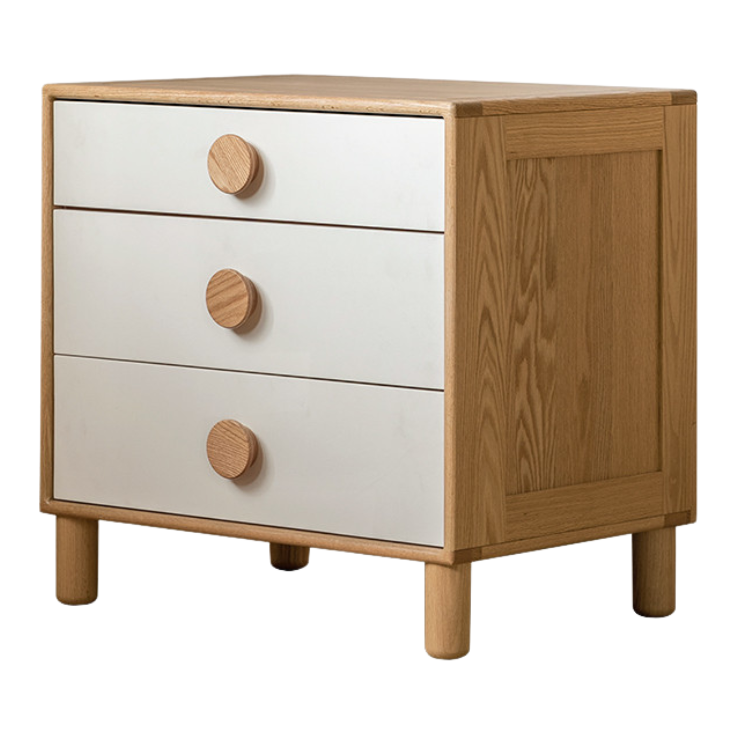 Oak solid wood children's wardrobe combination storage cabinet: