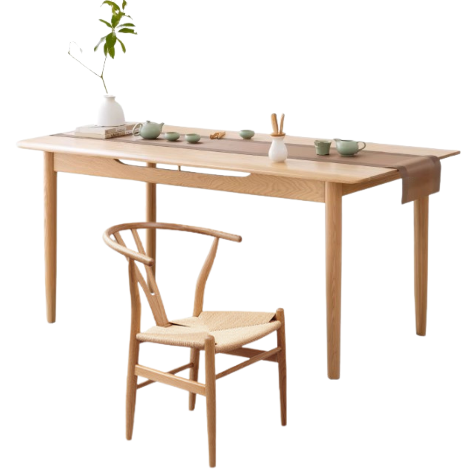 Oak, Ash solid wood tea maker integrated tea table