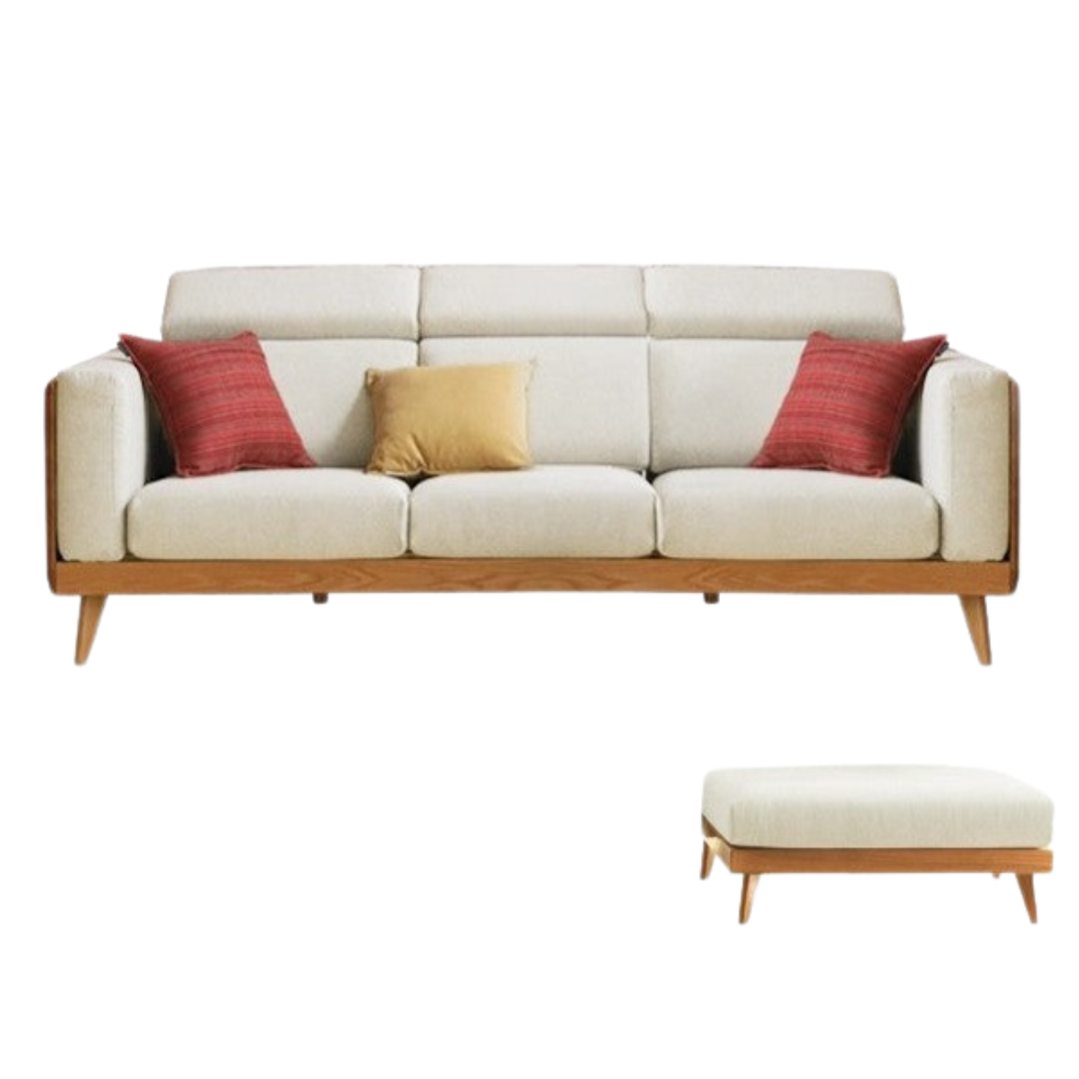 Oak solid wood modern Fabric sofa