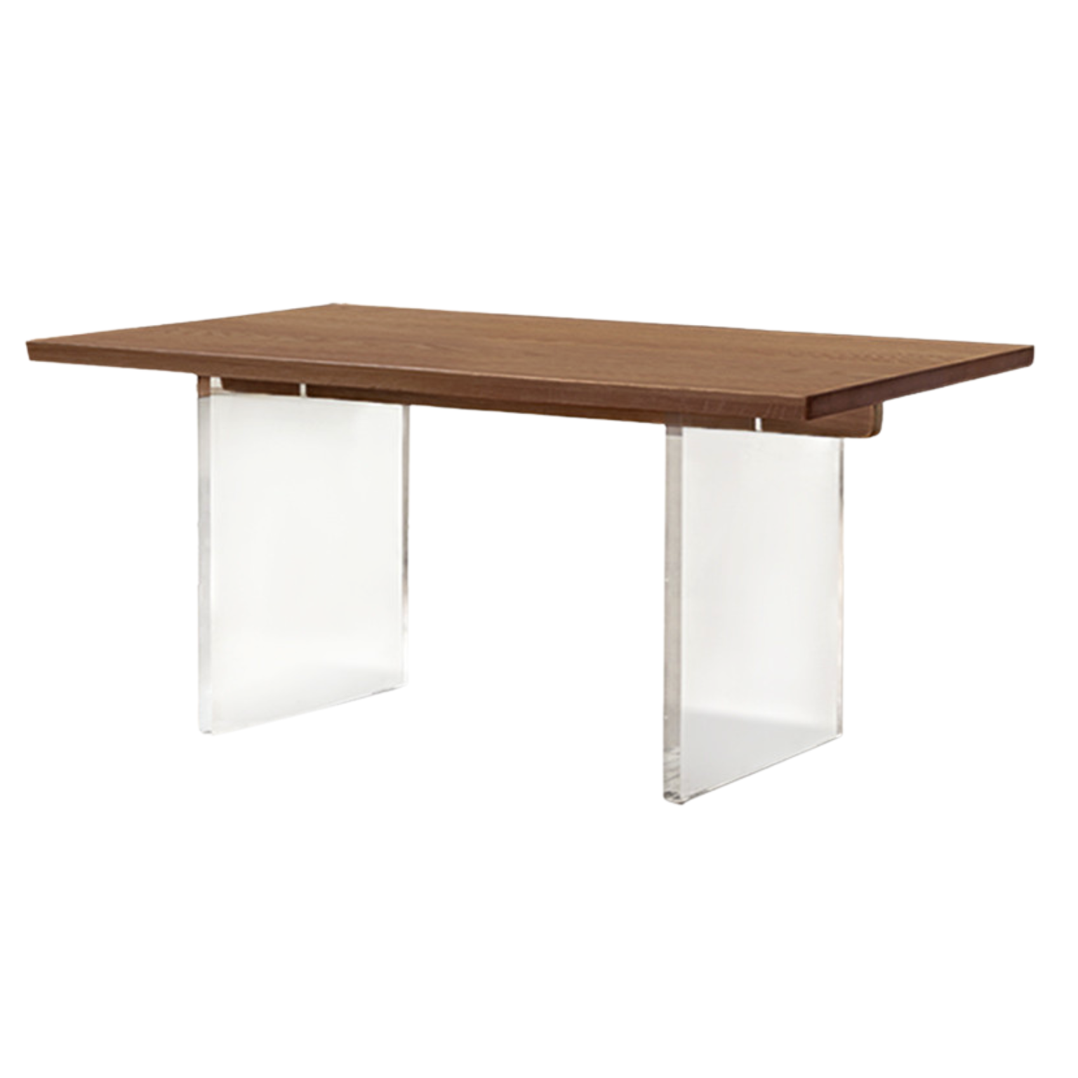 Oak solid wood dining table acrylic floating large size,