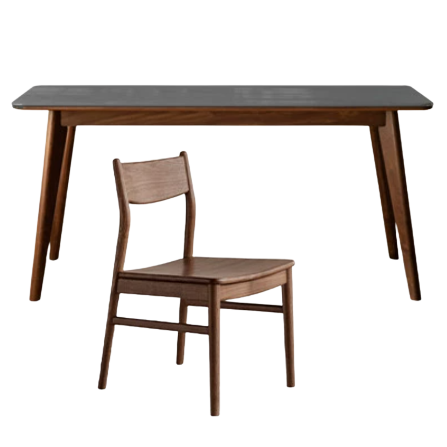Ash, Black Walnut, Sandalwood Solid Wood Rock Plate Nordic Dining Table