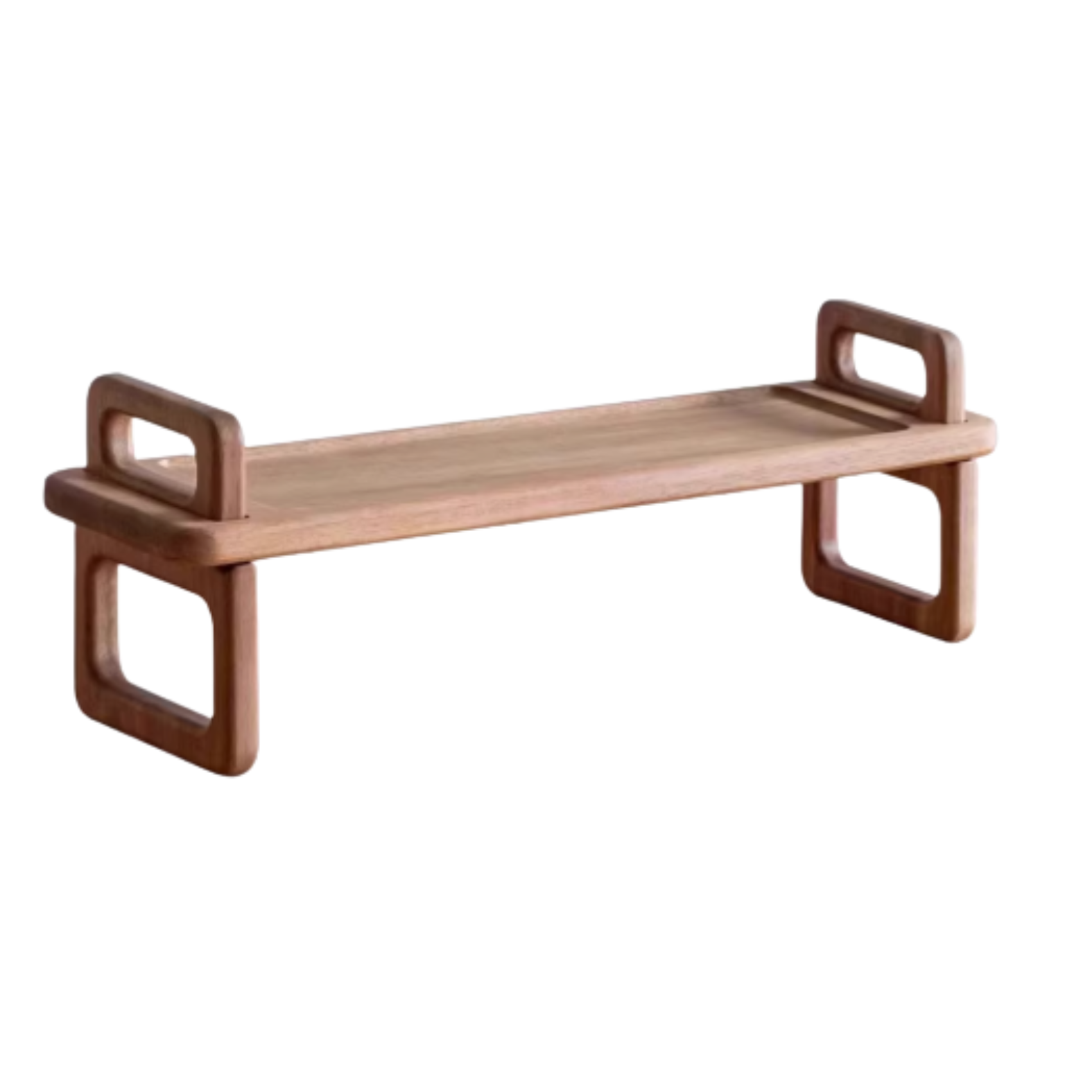 Beech Solid Wood Heightening Computer Stand, Table Shelves