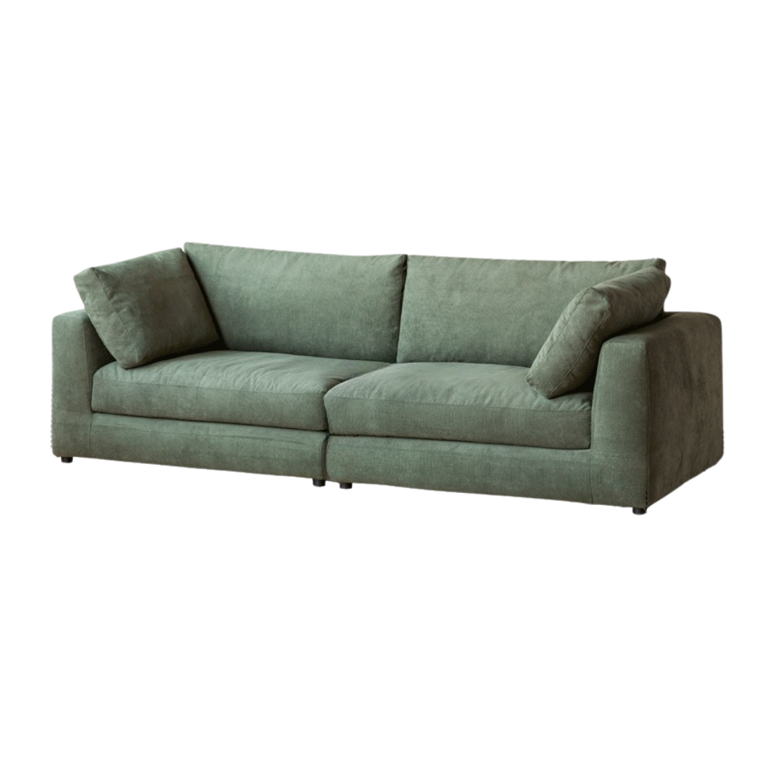 Fabric Corduroy Straight Down Sofa