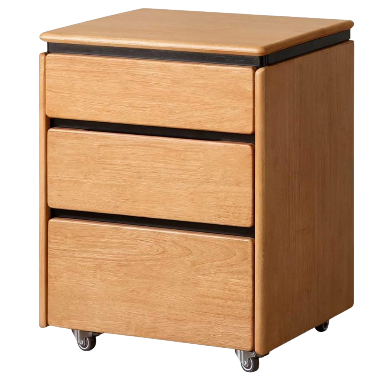Black Walnut, Rubberwood, Oak, Cherry Solid Wood Mobile Side Table