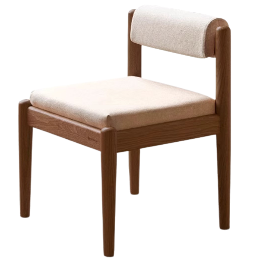 Black Walnut, Oak Solid Wood Soft Padded Low Back Chair