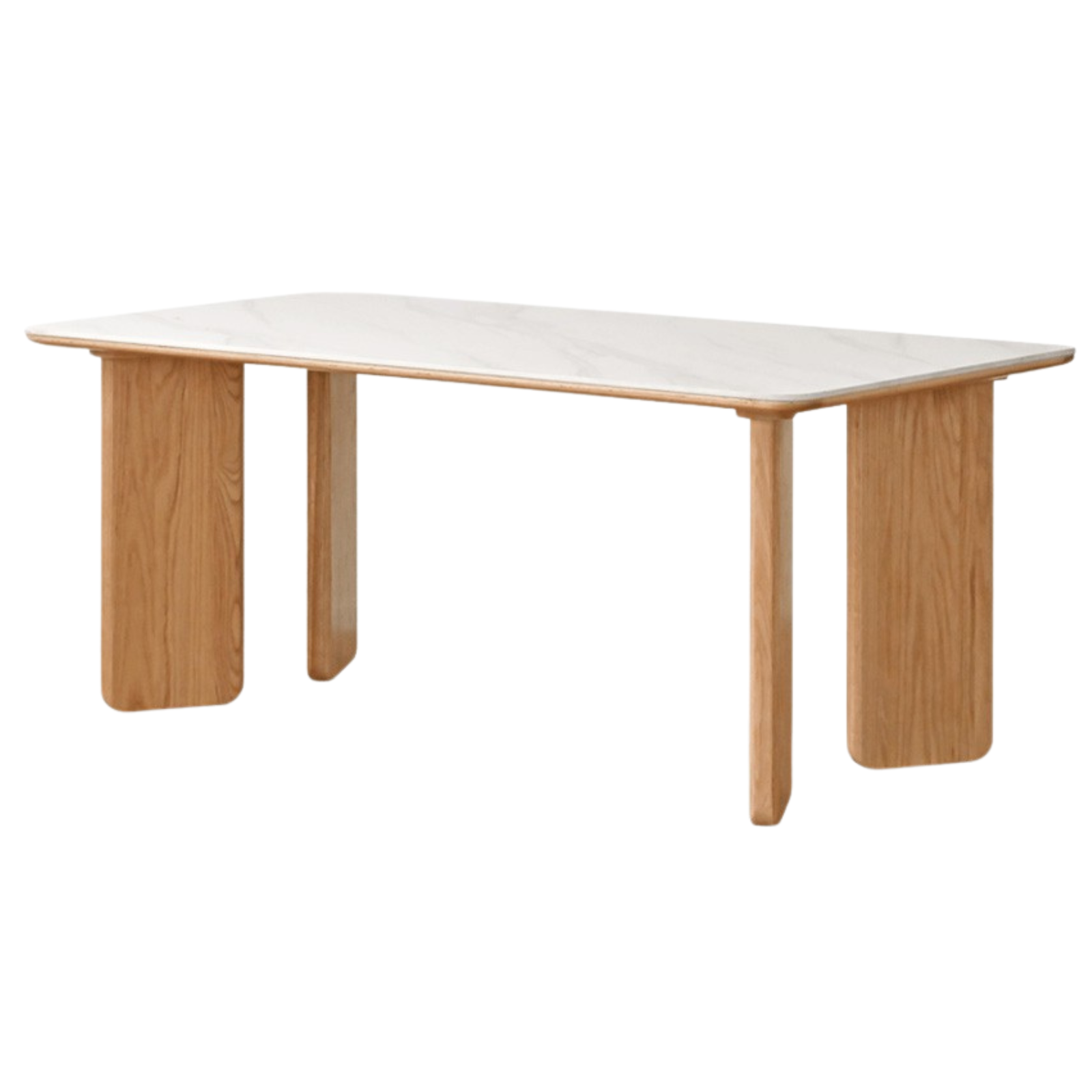 Oak Solid Wood Modern Dining Rock Table