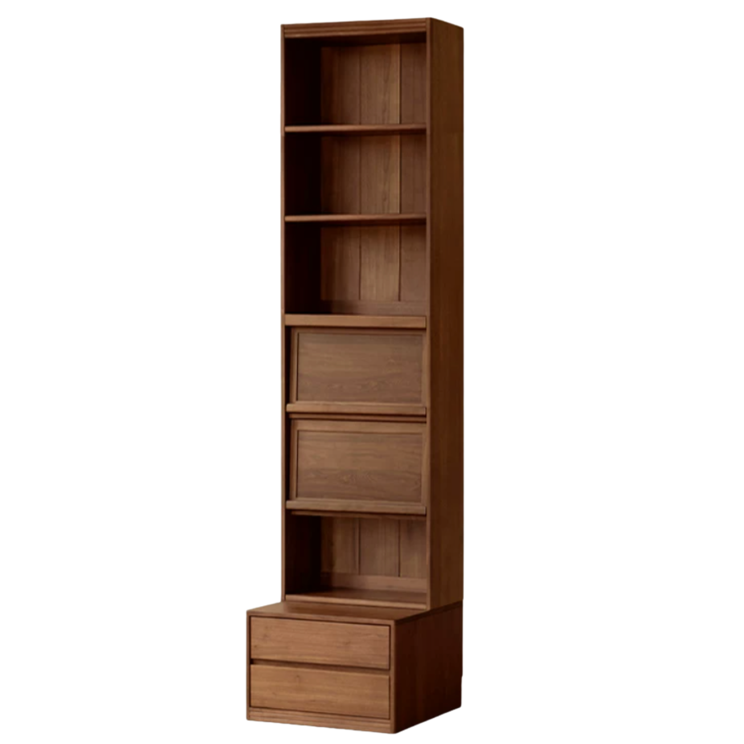 Sandalwood, Oak, Golden Pearwood, Ash Solid Wood Combination Bookcase