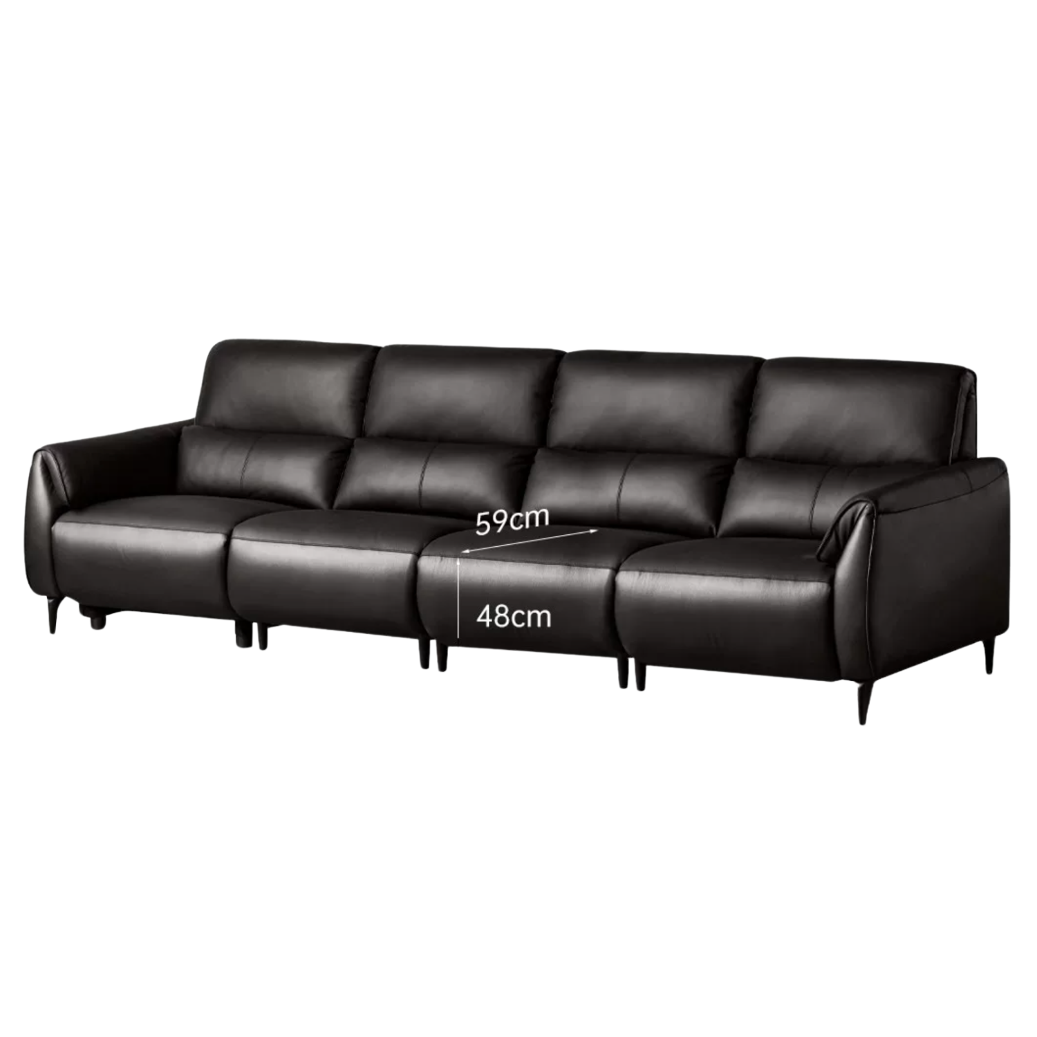 Zero-Wall Genuine Leather Electric Reclining Sofa