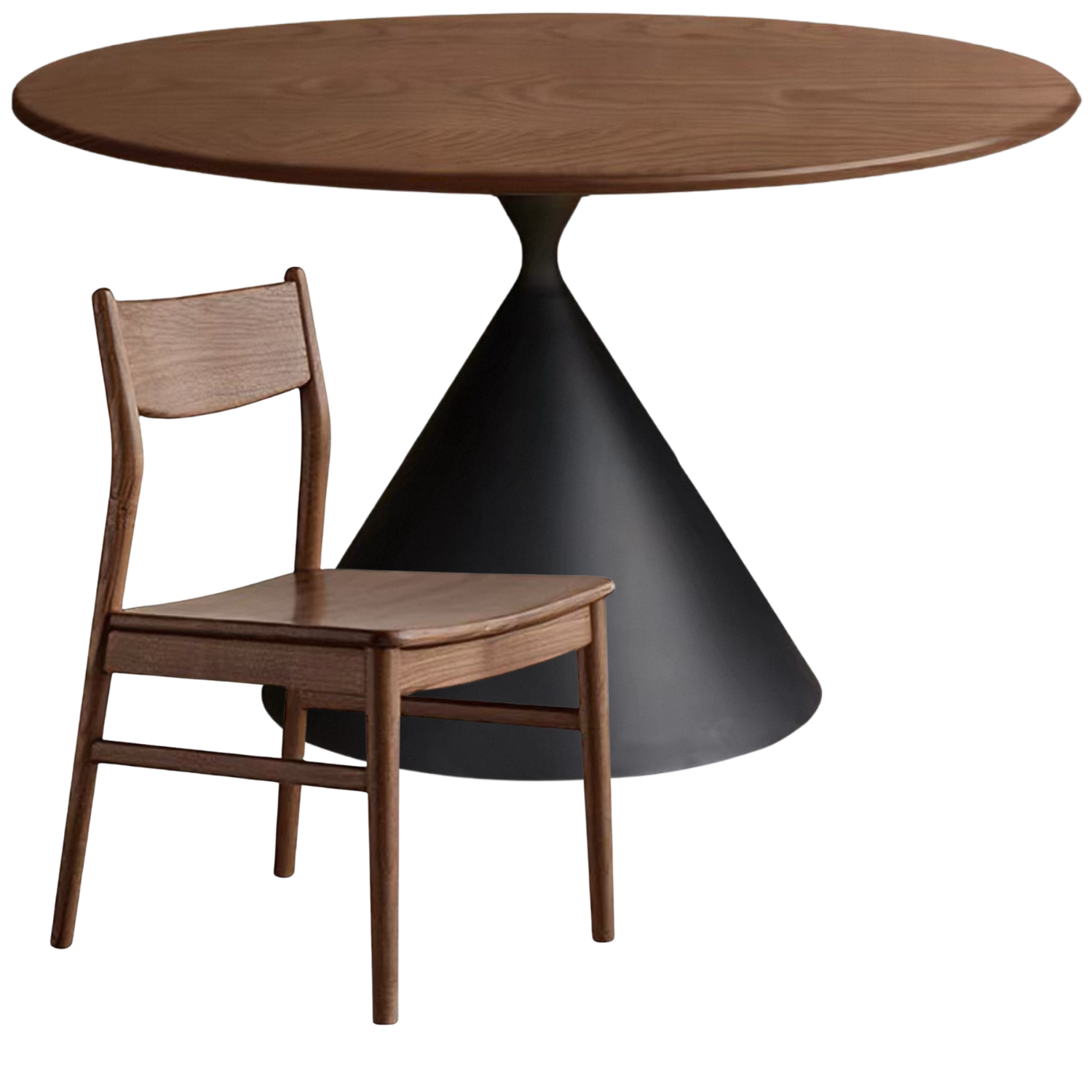 Black Walnut Solid Wood Light Luxury Style Dining Table