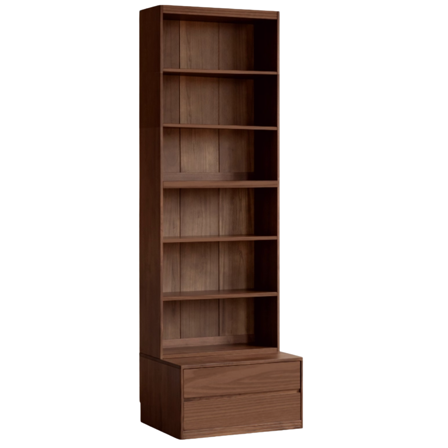 Black Walnut, Oak, Sandalwood, Ash Solid Wood Light Luxury Combined Bookshelf With Seat