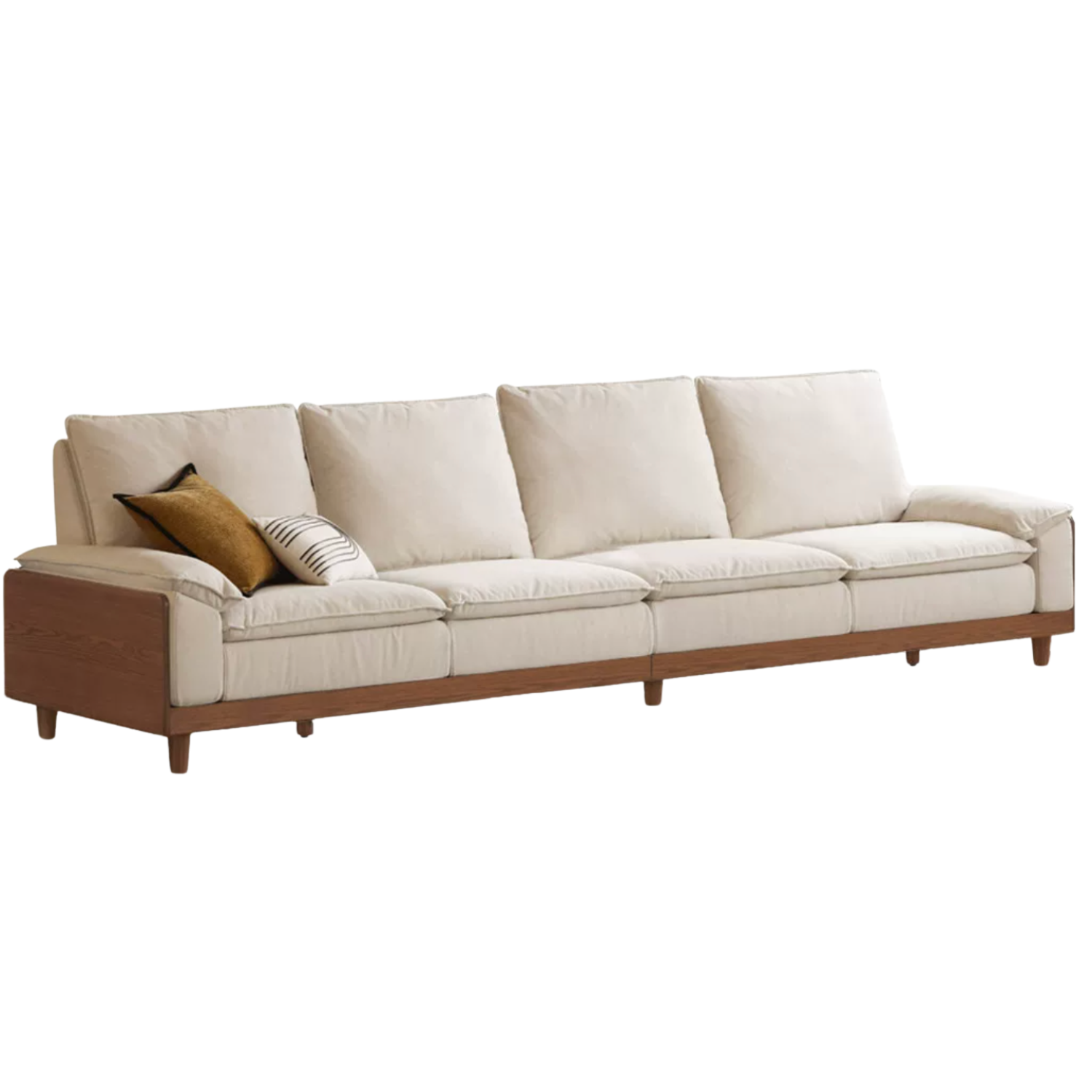 Black Walnut, Ash Solid Wood High Back Sofa