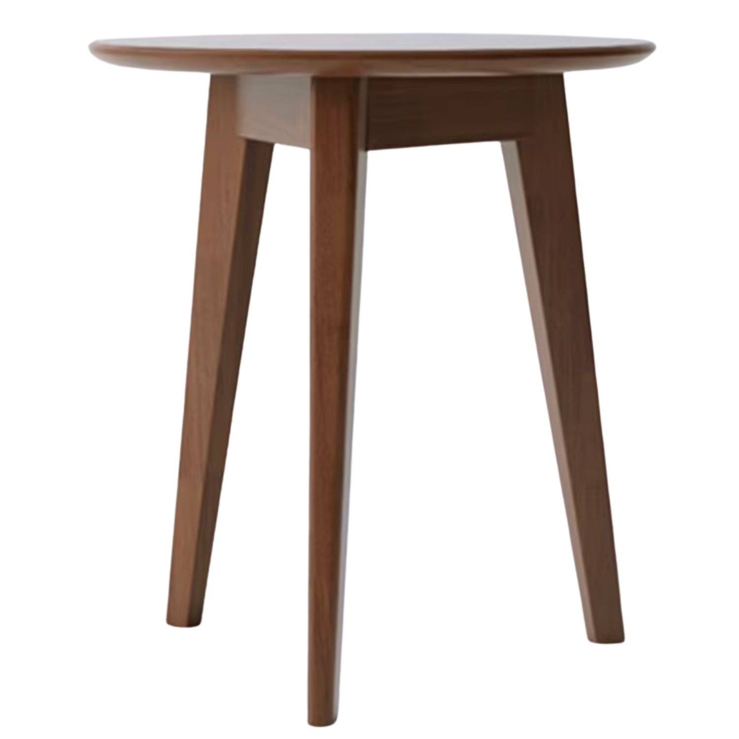 Oak, Solid Rubberwood Round Coffee Table, Walnut color
