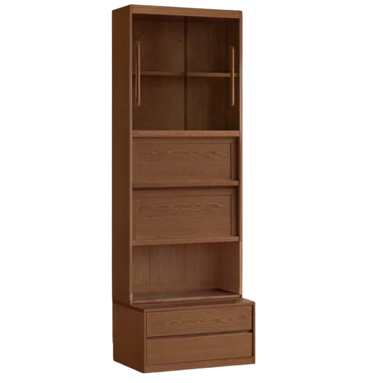 Sandalwood, Oak, Golden Pearwood, Ash Solid Wood Combination Bookcase
