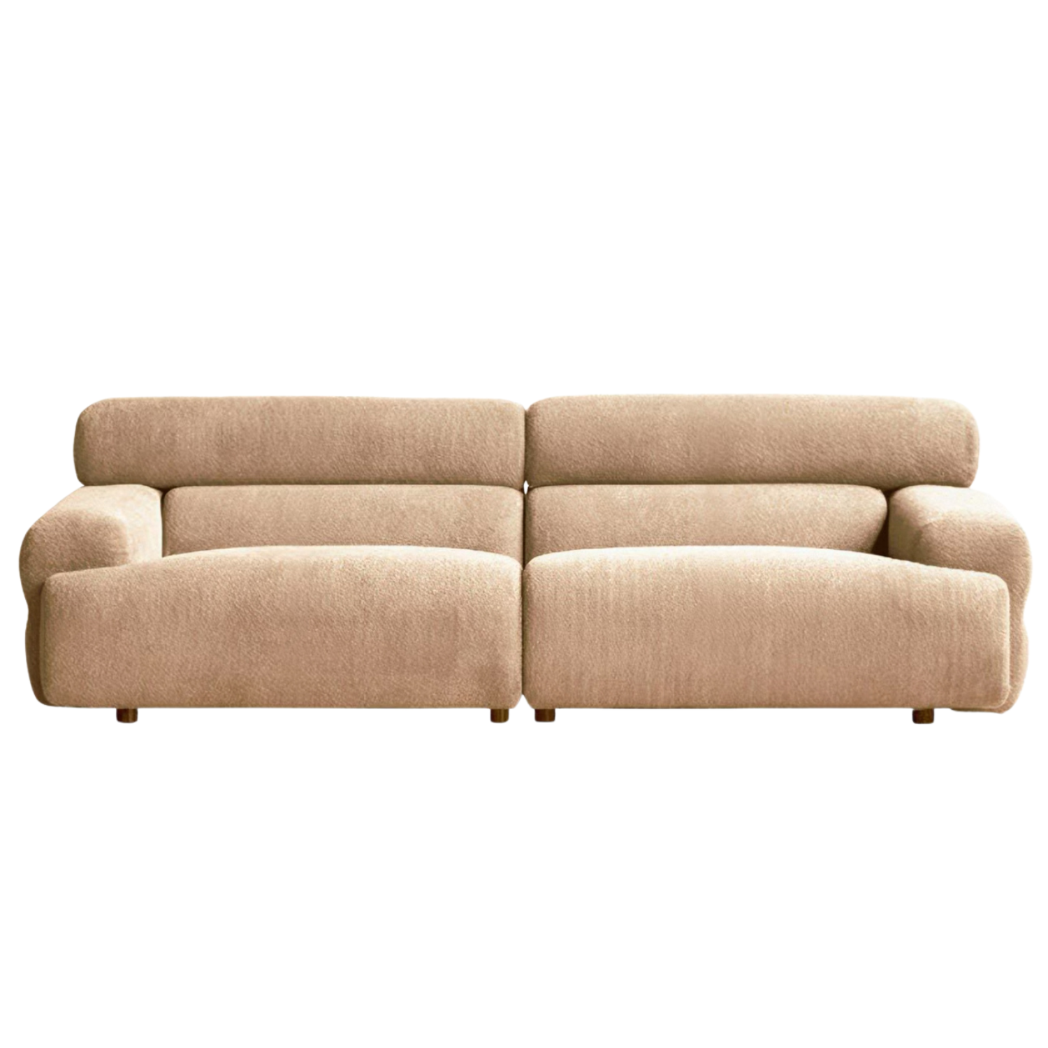 Bouclé Fabric Modern Soft Block Sofa