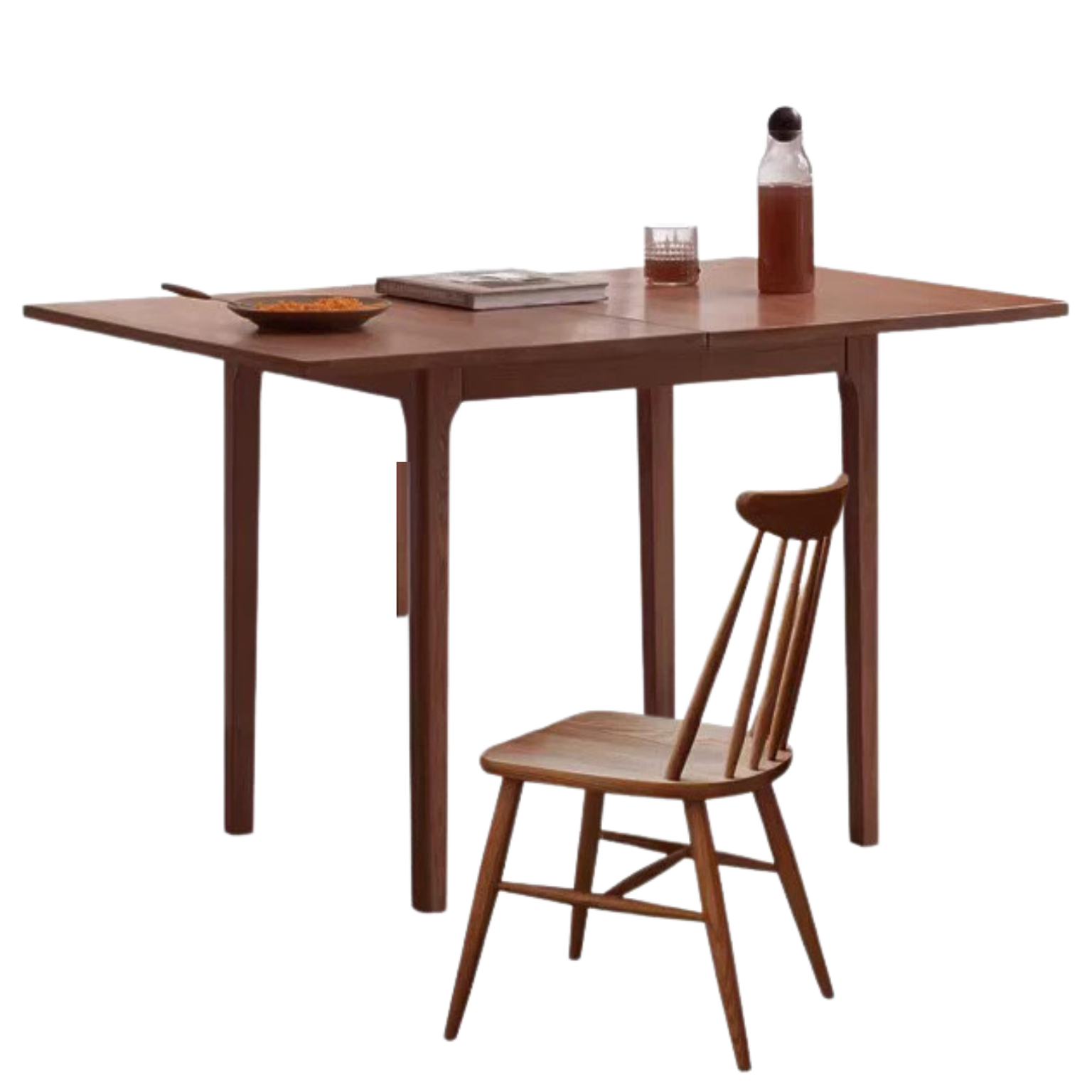 Oak solid wood Folding  small dining table,