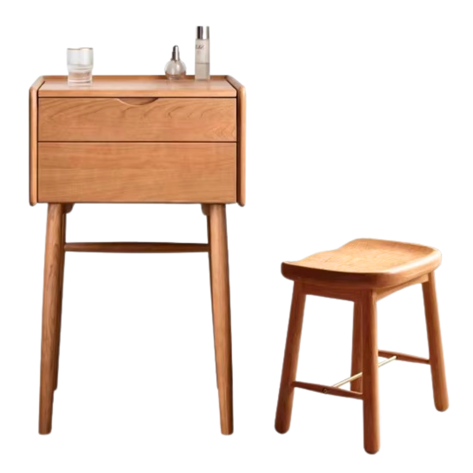 Cherry Wood Small Makeup Table: