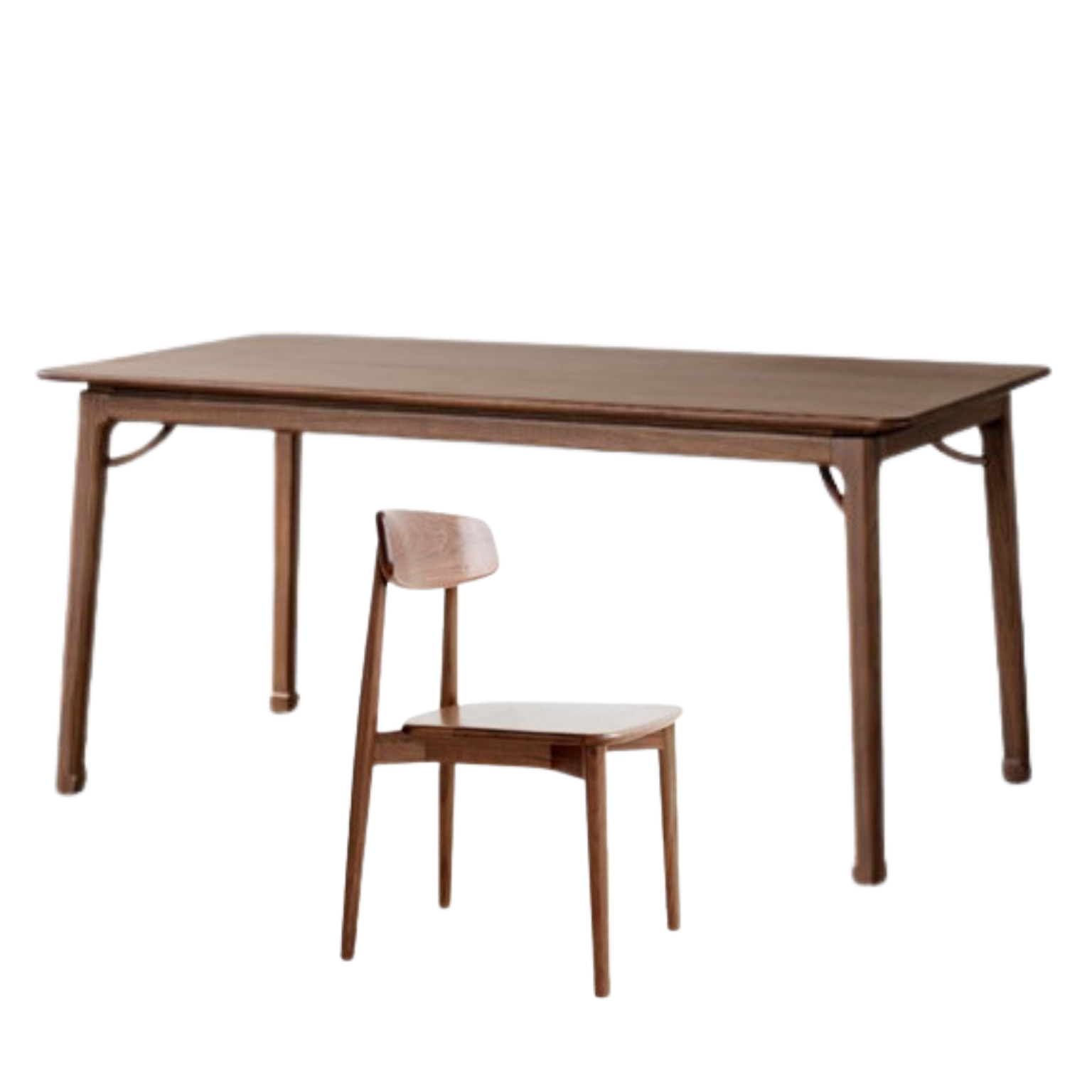 Black walnut solid wood North American dining table