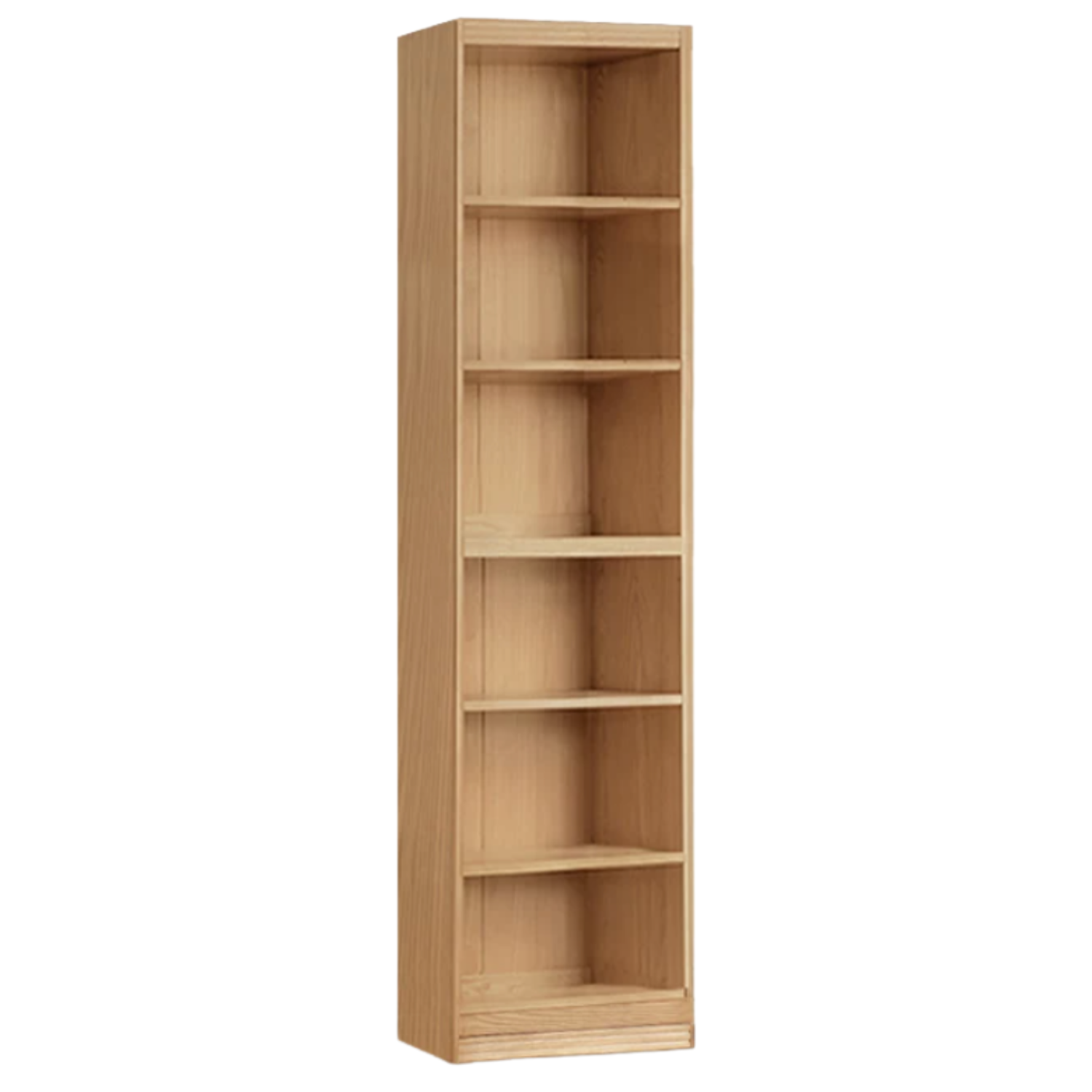 Ash Solid Wood Wall-Mounted Bookcase with Integrated Study Shelf