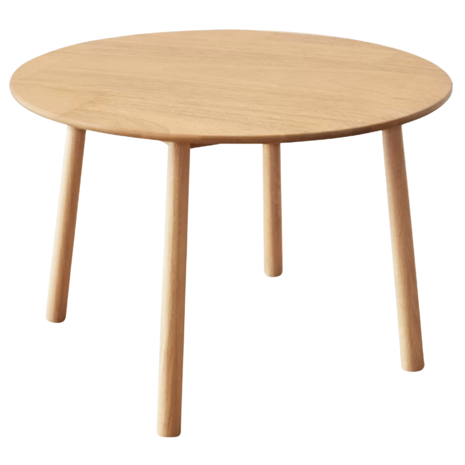 Oak, Rubberwood Solid Wood Round Dining Table
