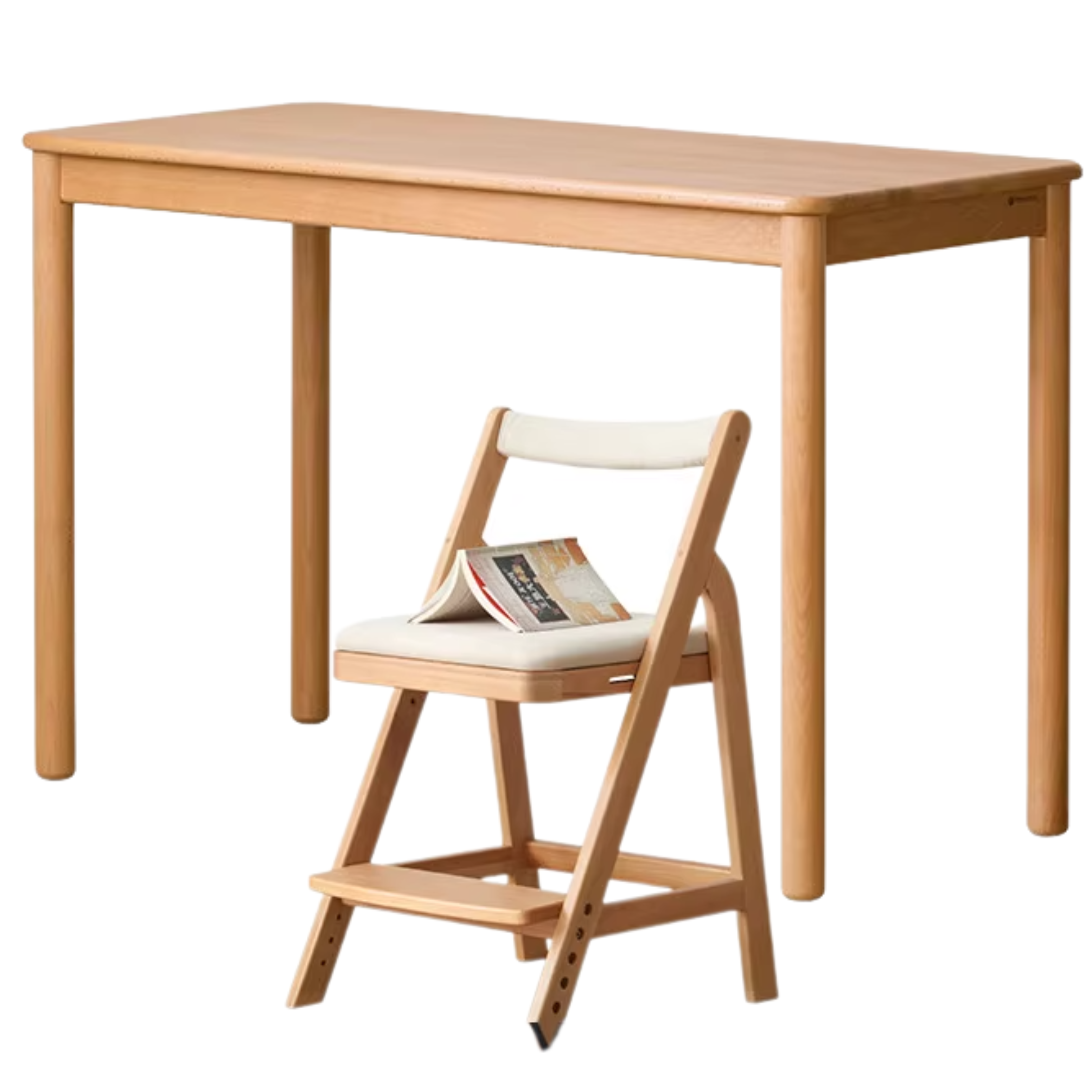 Beech Solid Wood Desk Children's Study Table