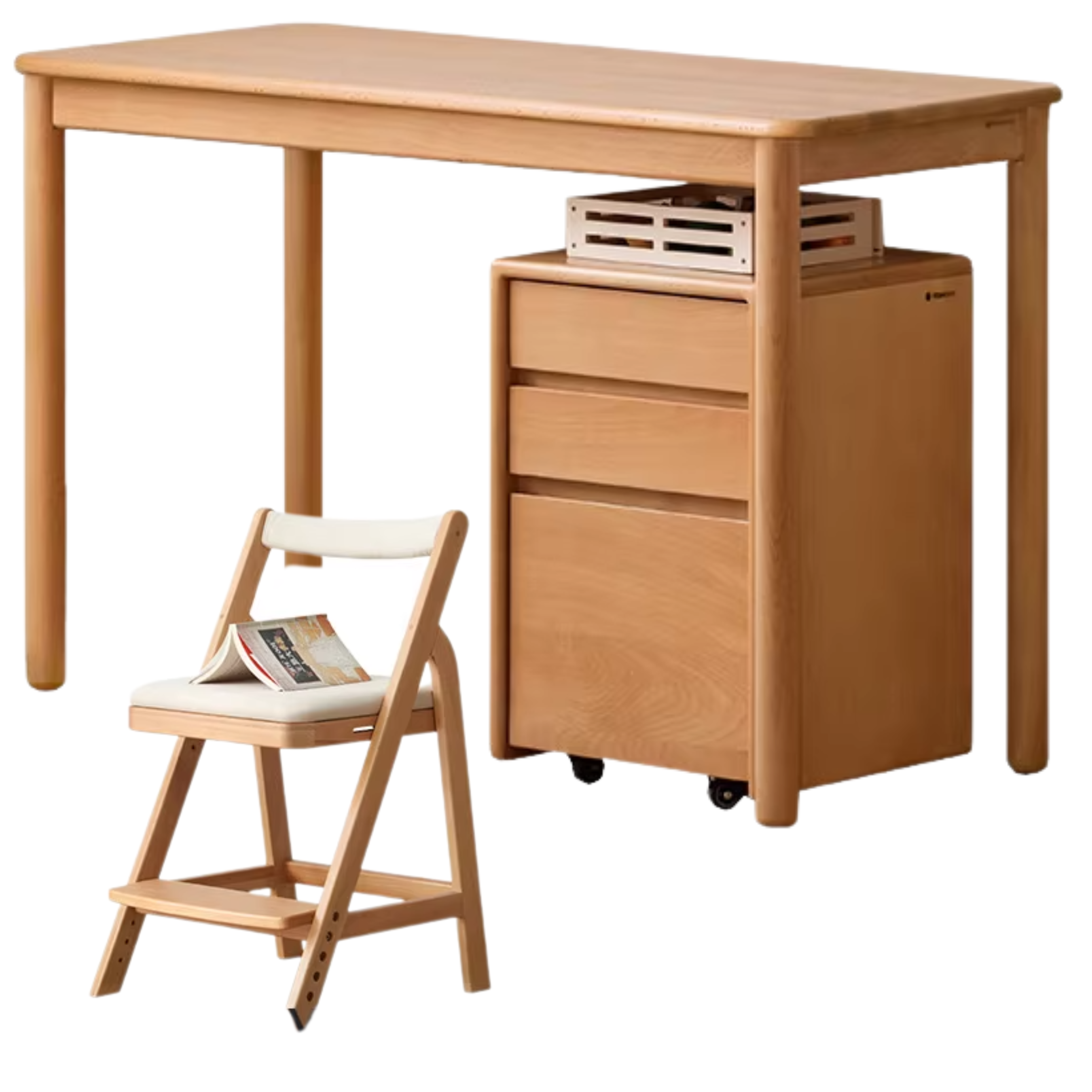 Beech Solid Wood Desk Children's Study Table